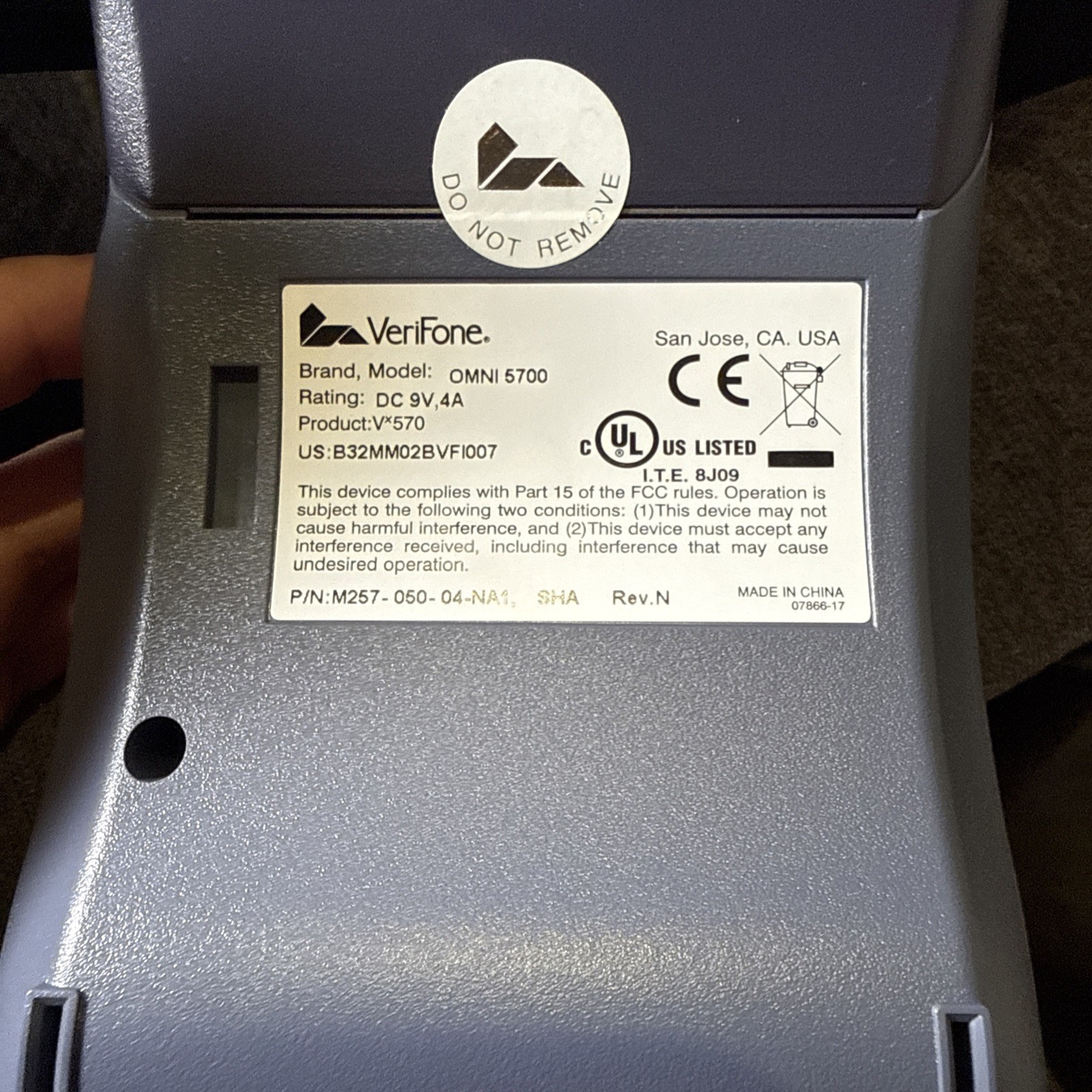 VeriFone Vx570 Credit Card Terminal Reader POS Point of Sale