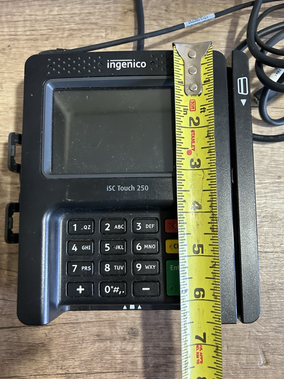 Ingenico ISC Touch 250 V4 Credit Card Reader w/ Power Cord & Stylus Tested