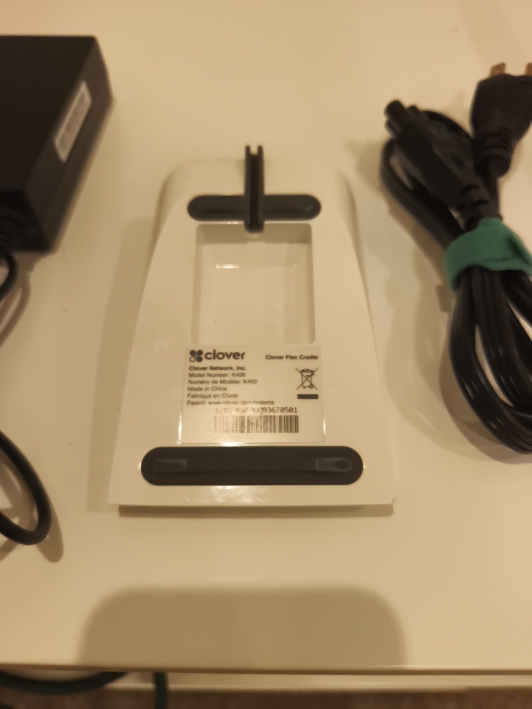 Clover Flex STARTER KIT (K400 cradle + Charger Power Supply Adapter S/N 0501