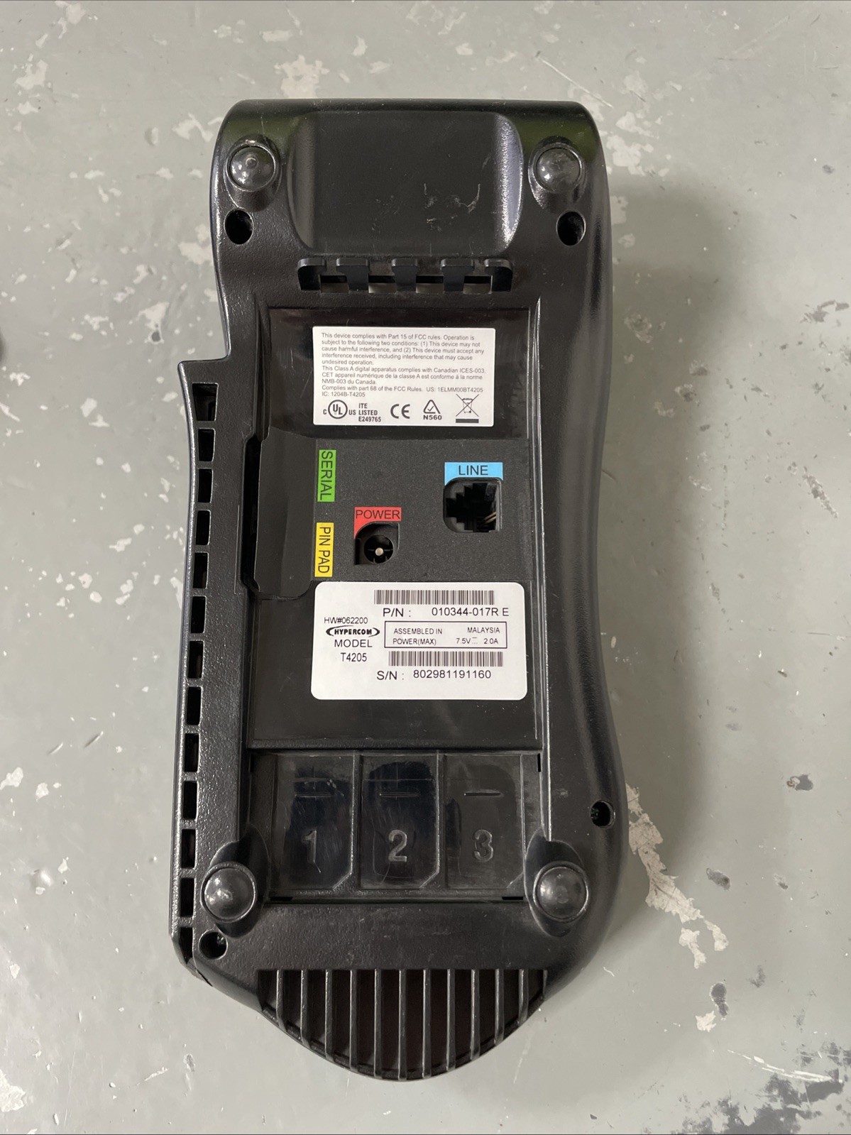Hypercom – T4205 – Transaction Terminal – Credit Card Process Machine