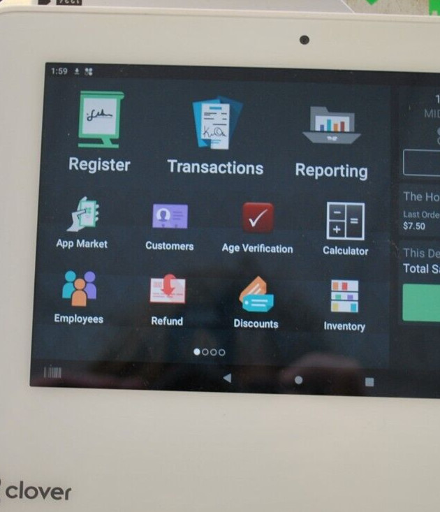 Clover Mini C302U POS System/Credit Card Terminal