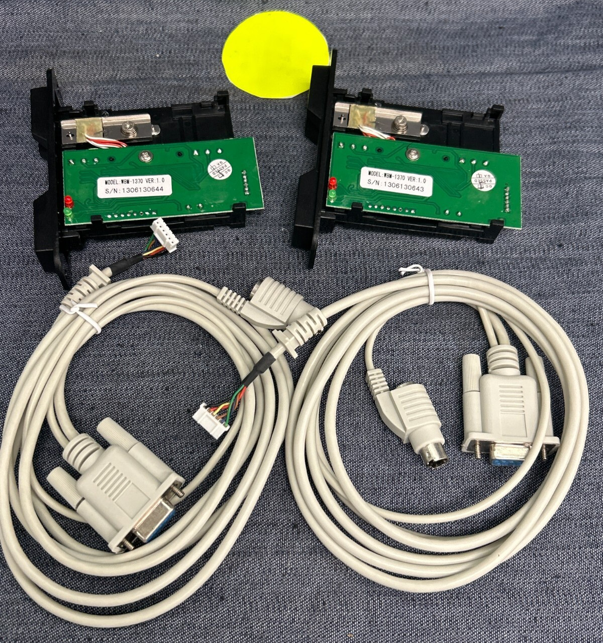 GAMING MACHINE HALF INSERT MAGNETIC CARD READER WBM-1370 W/CABLE LOT OF 2