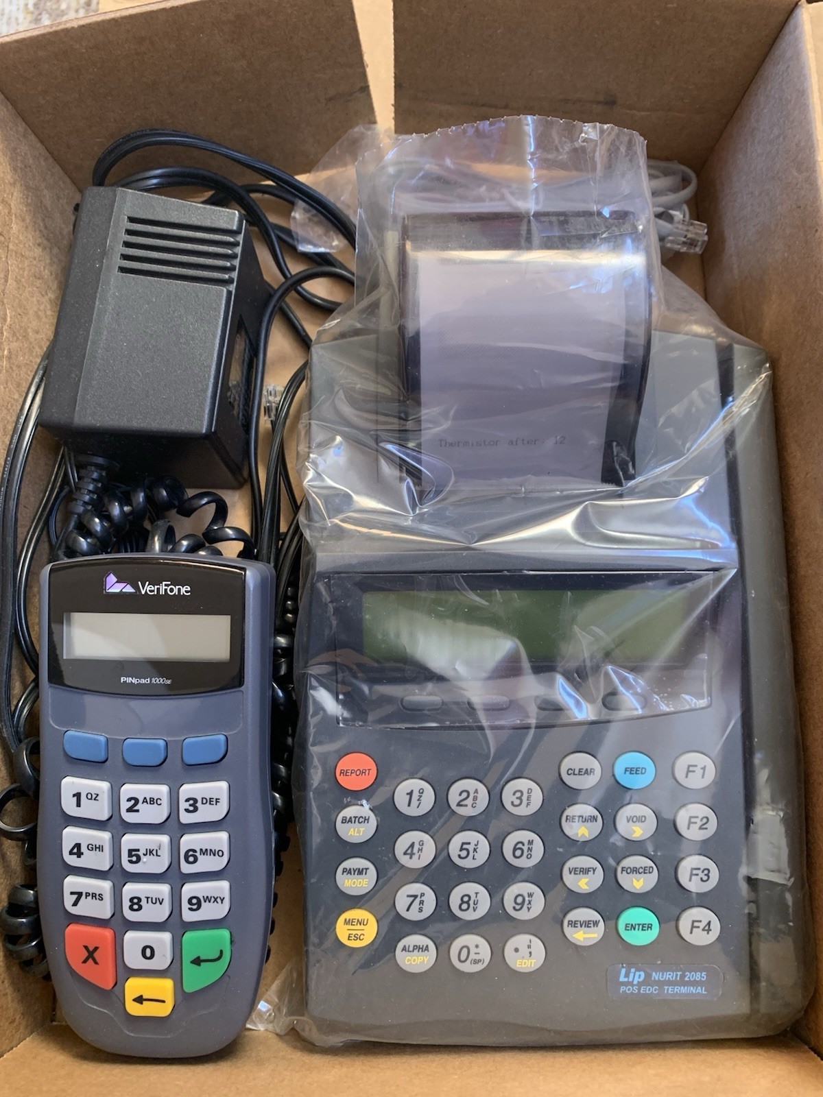 Lip Nurit 2085 POS Terminal Credit Card Reader With Verifone PINpad 1000SE