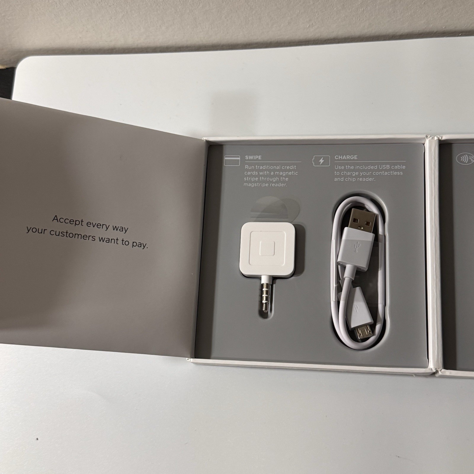 New Open Box Square Reader Contactless + Chip & Magstripe 1st Gen A-SKU-0113