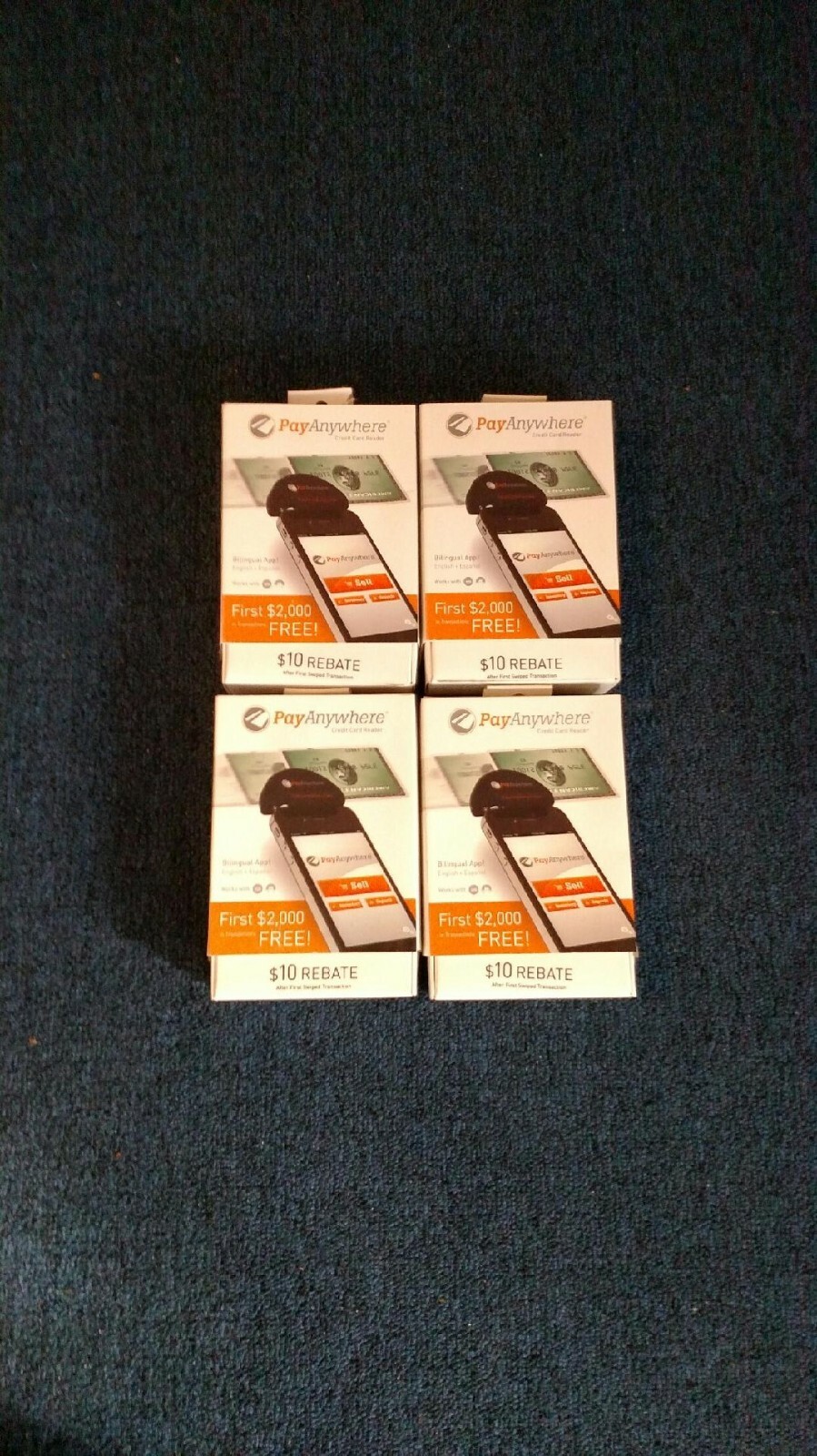 Lot (4) of Pay Anywhere Credit Card Readers – Bilingual App