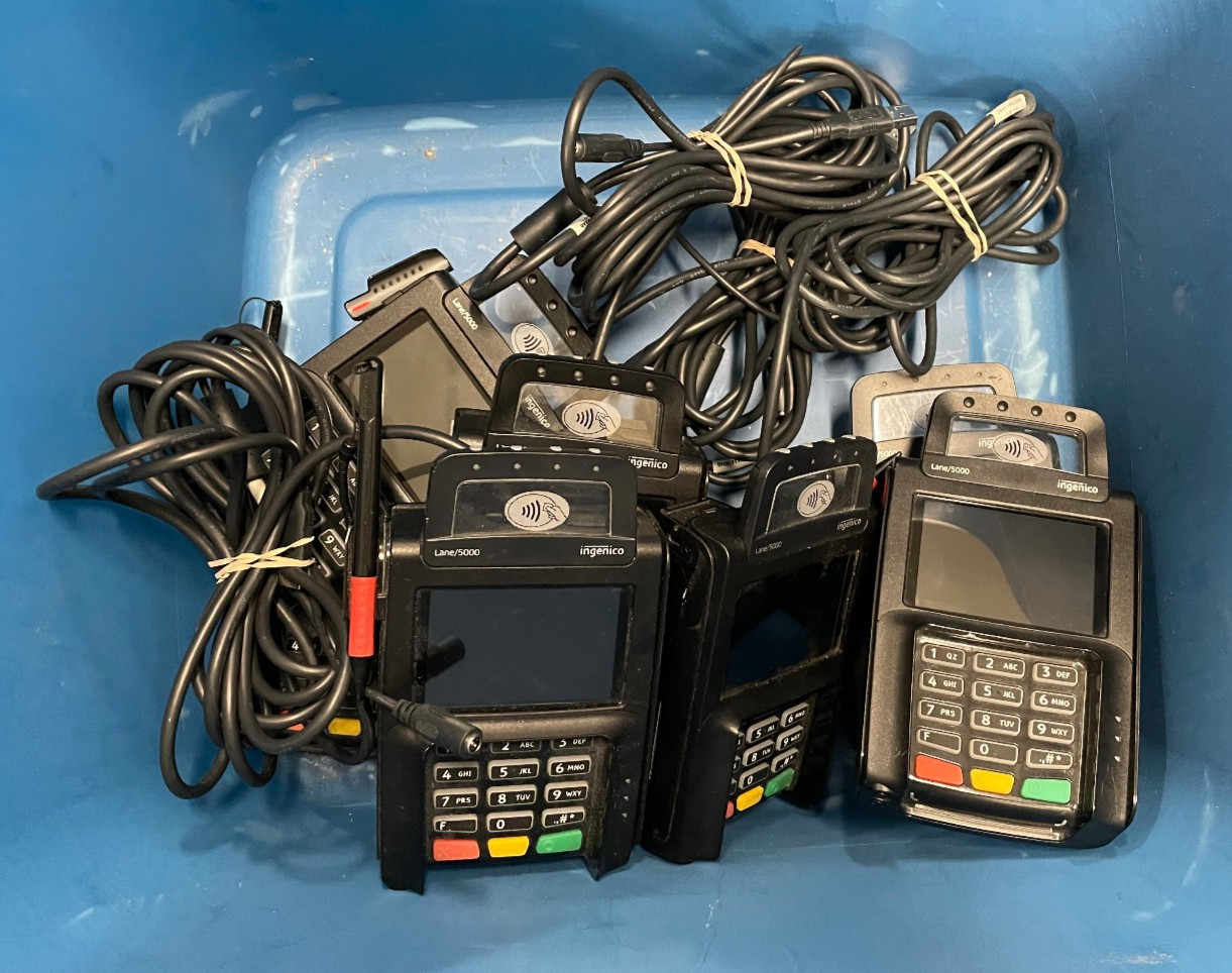 Lot of 8 Ingenico Lane/5000 Card Reader Payment Terminal Lan500-USPOS04A