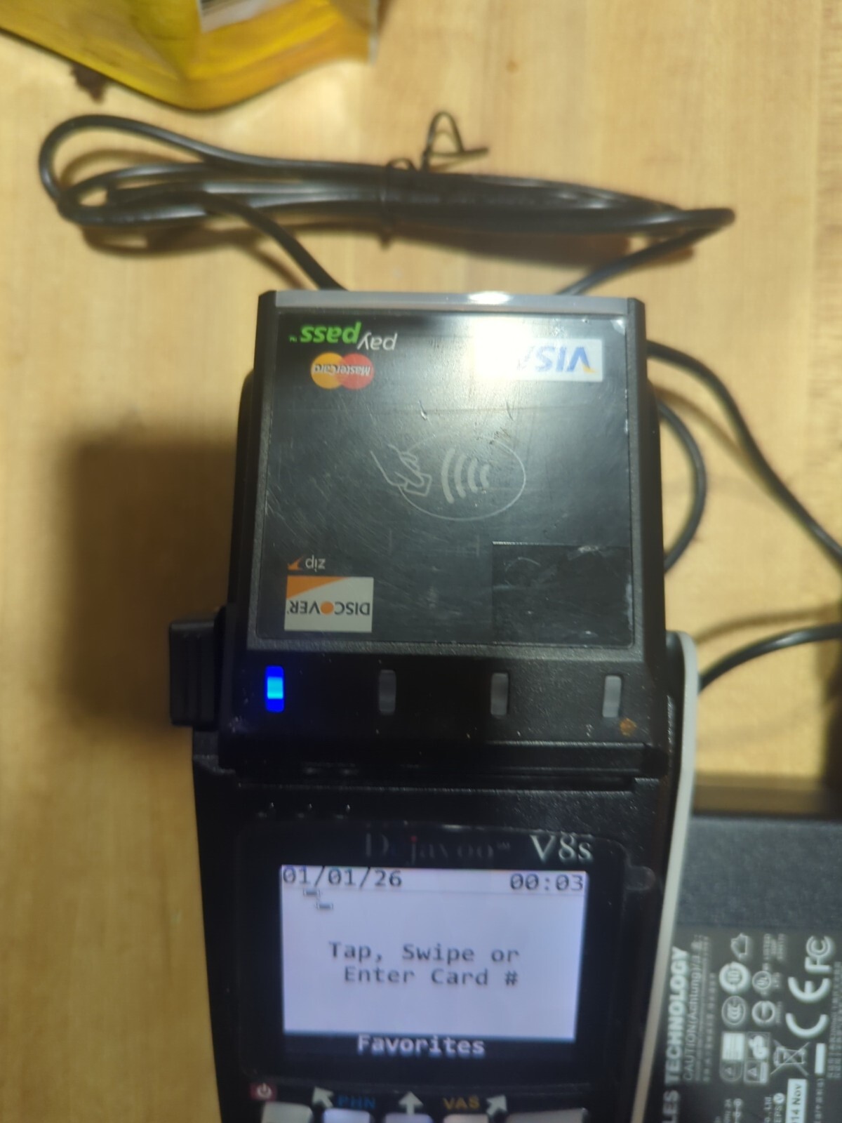 lot of 2 Dejavoo V8S Vega5000S Contactless Credit Card Reader See Description