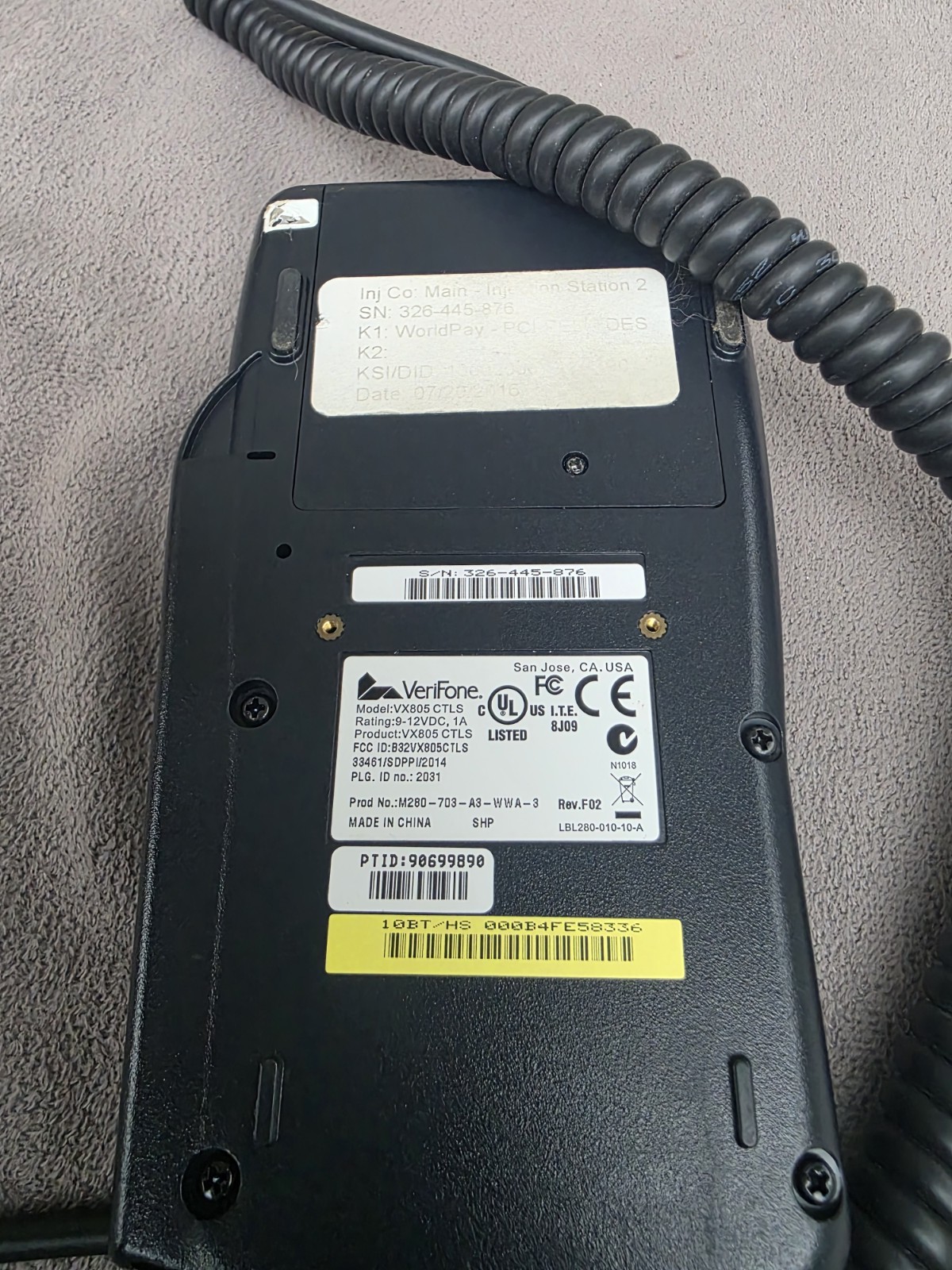 Verifone VX805 CTLS Credit Card Reader w/Pin Pad