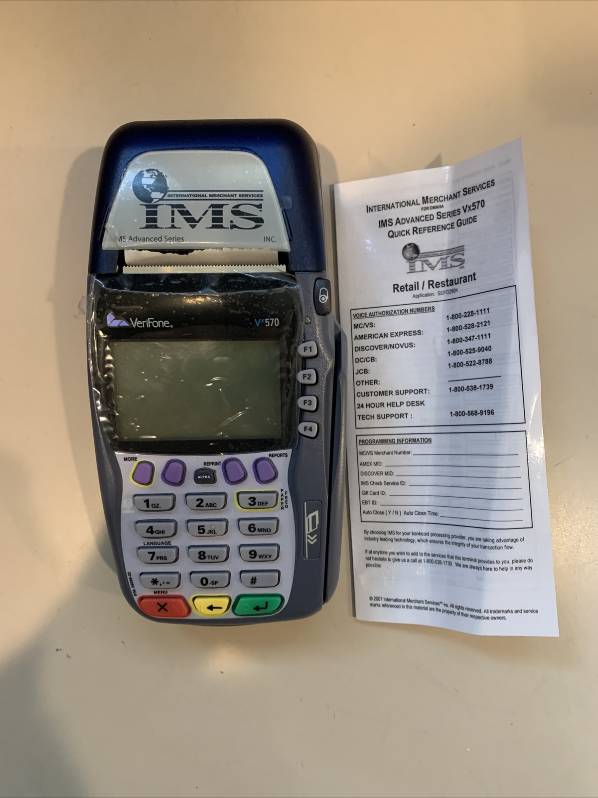 VeriFone Credit Card Terminal Vx 570 Omni 5700