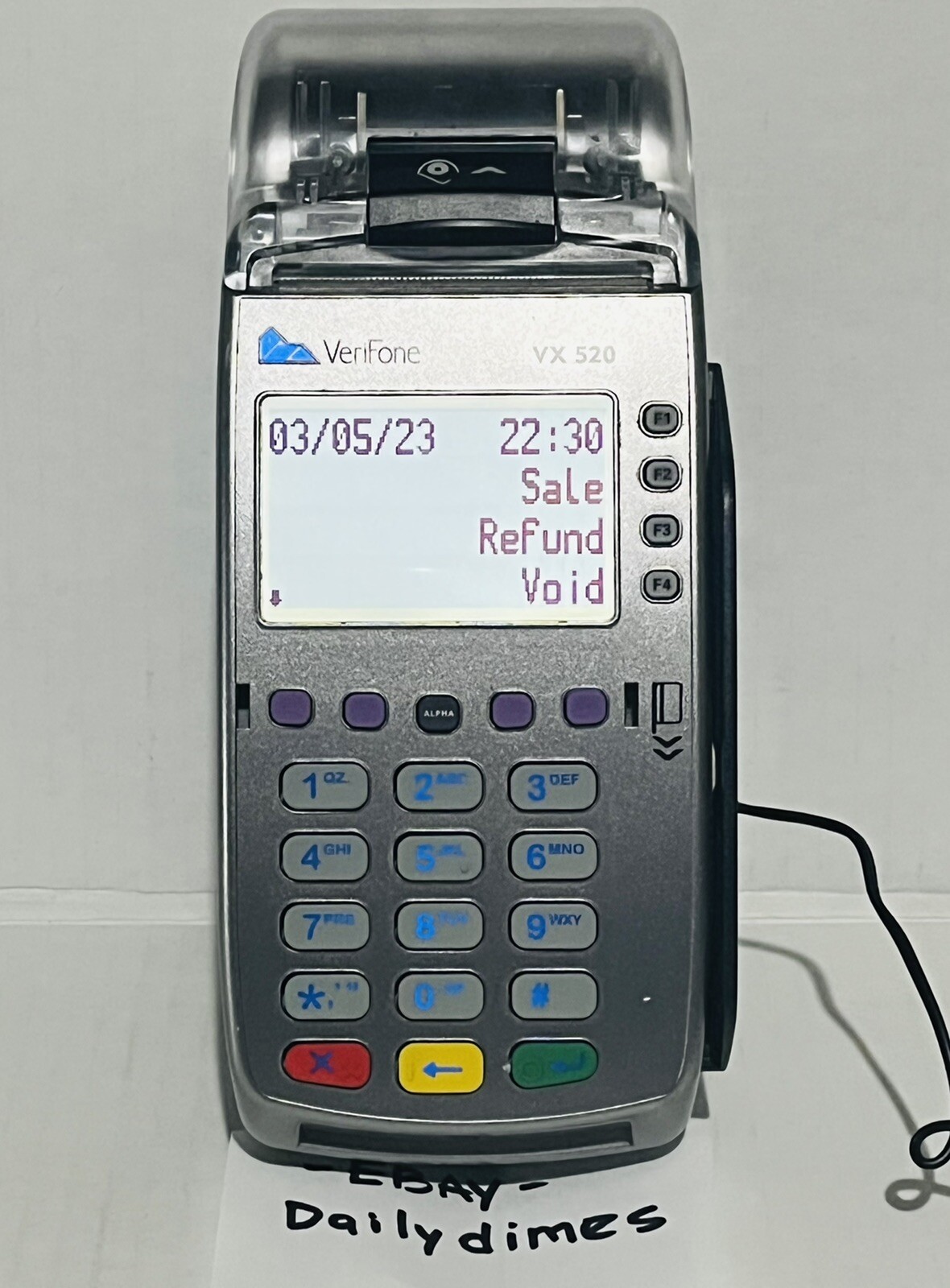 VeriFone VX520 DIAL/ETH Credit Card Machine #M252-653-AD-NAA-3 Tested *Read