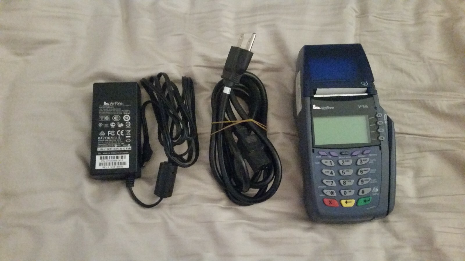 VeriFone Omni 5100 VX510 Credit Card Terminal /w Original Power Cord