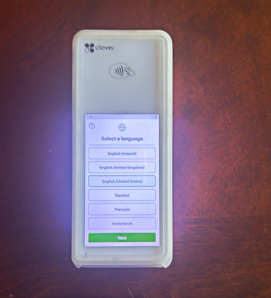 Clover Flex Handheld POS Credit Card Terminal Reader, Contactless/NFC, White
