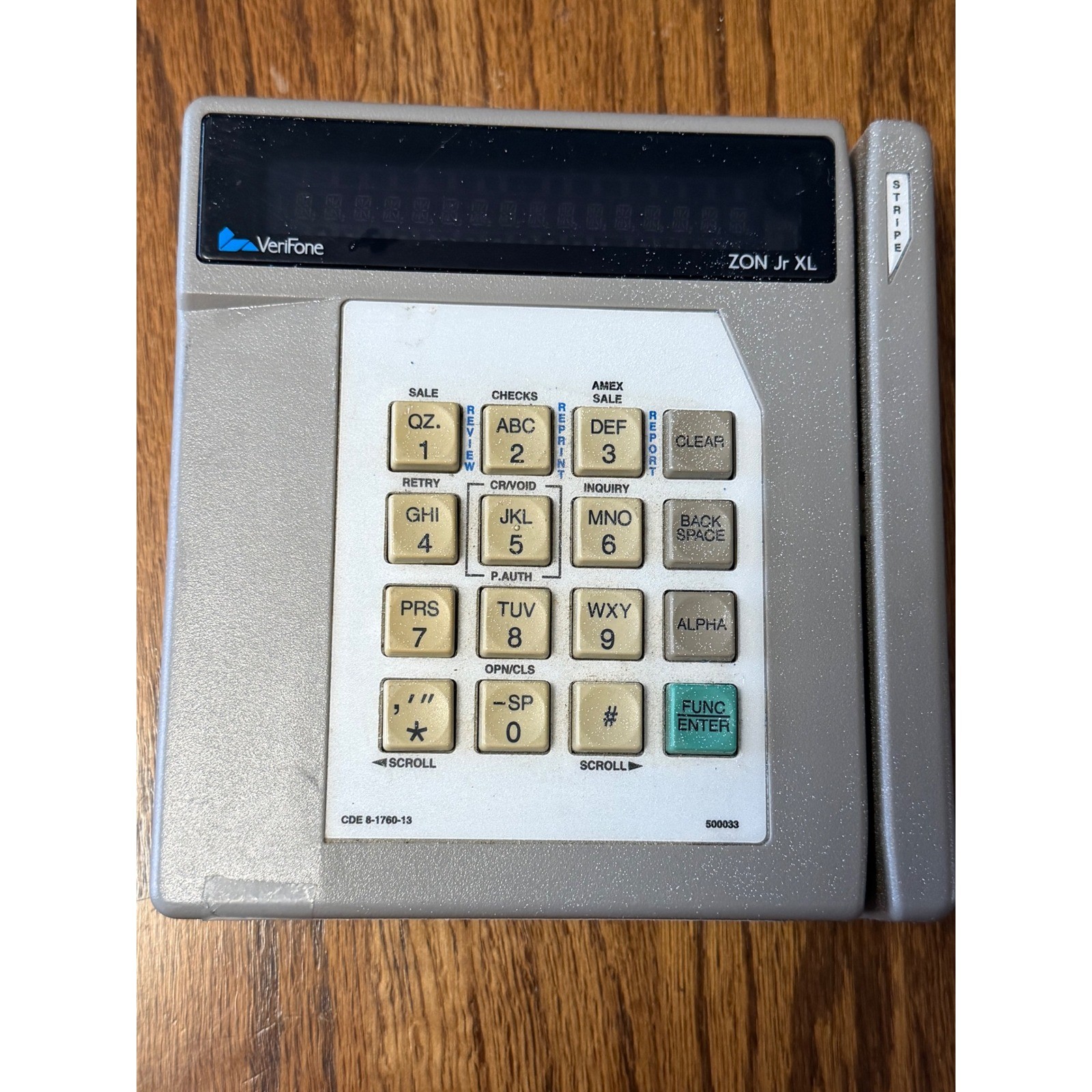 VeriFone ZON Jr XL Vintage Credit Card Terminal Magnetic Stripe Reader Grey