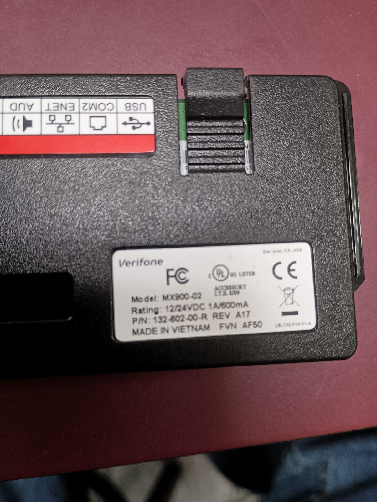 Lot of 2 Verifone MX900-02 USB Input/Output Ethernet Module