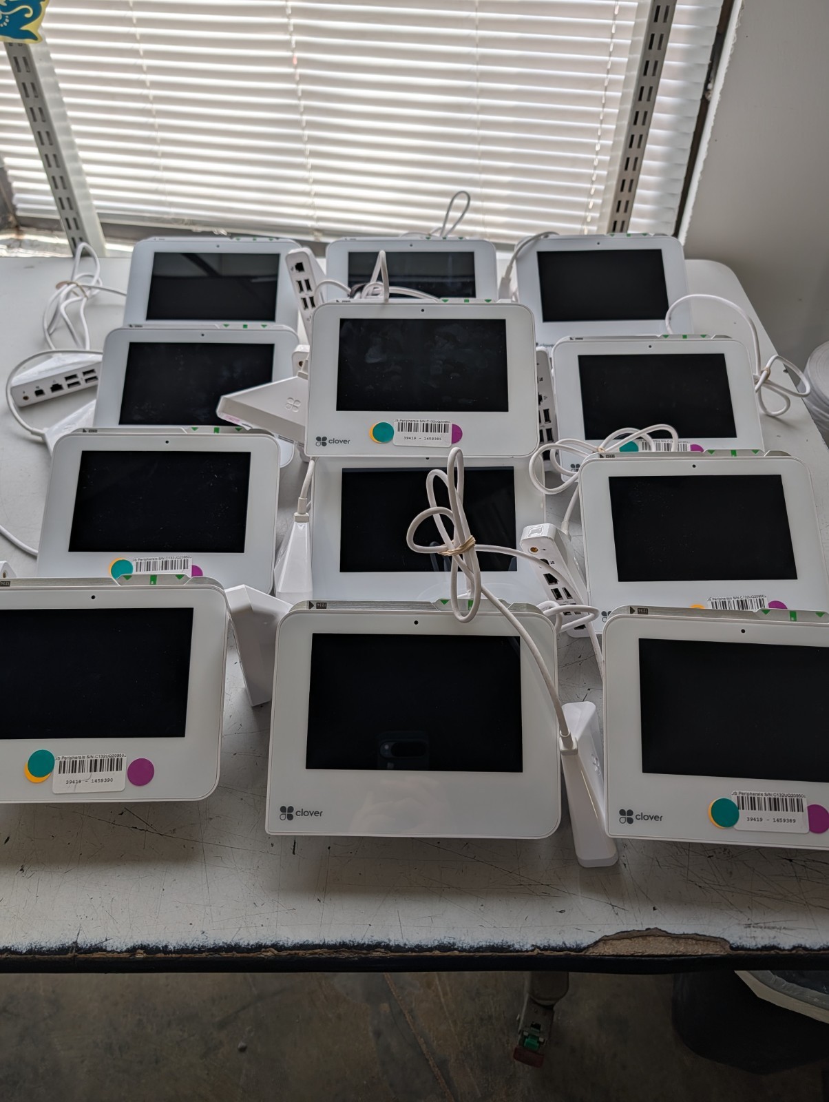 Lot of 13 Used & Wiped Clover Mini 3G C301 POS Credit Card Processing Terminals