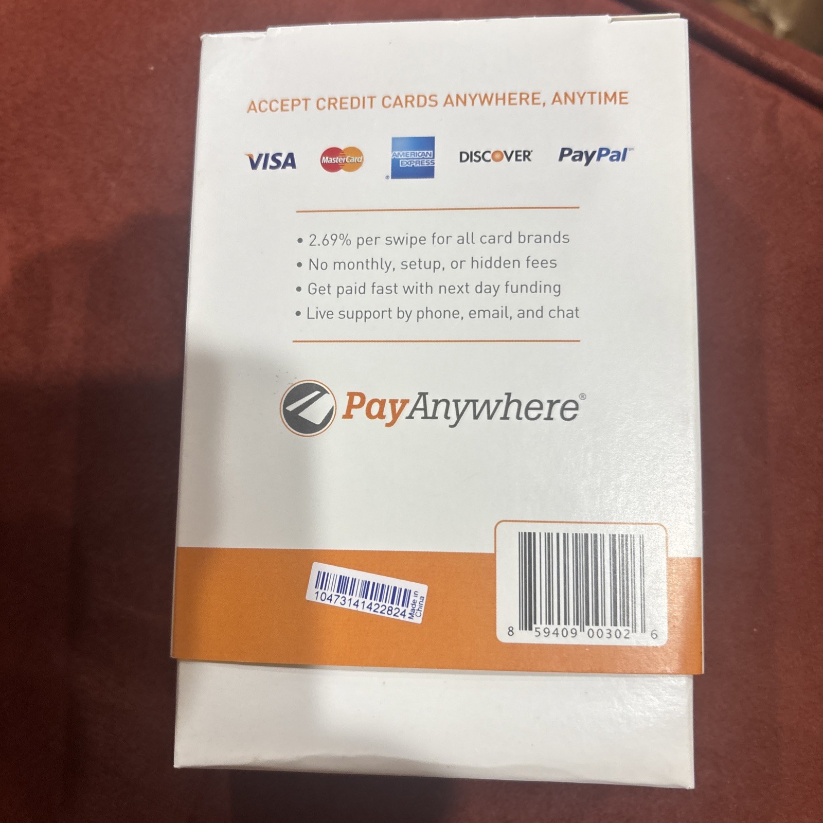 PayAnywhere Credit Card Swipe Reader English Espanol ios iPhone iPad Android