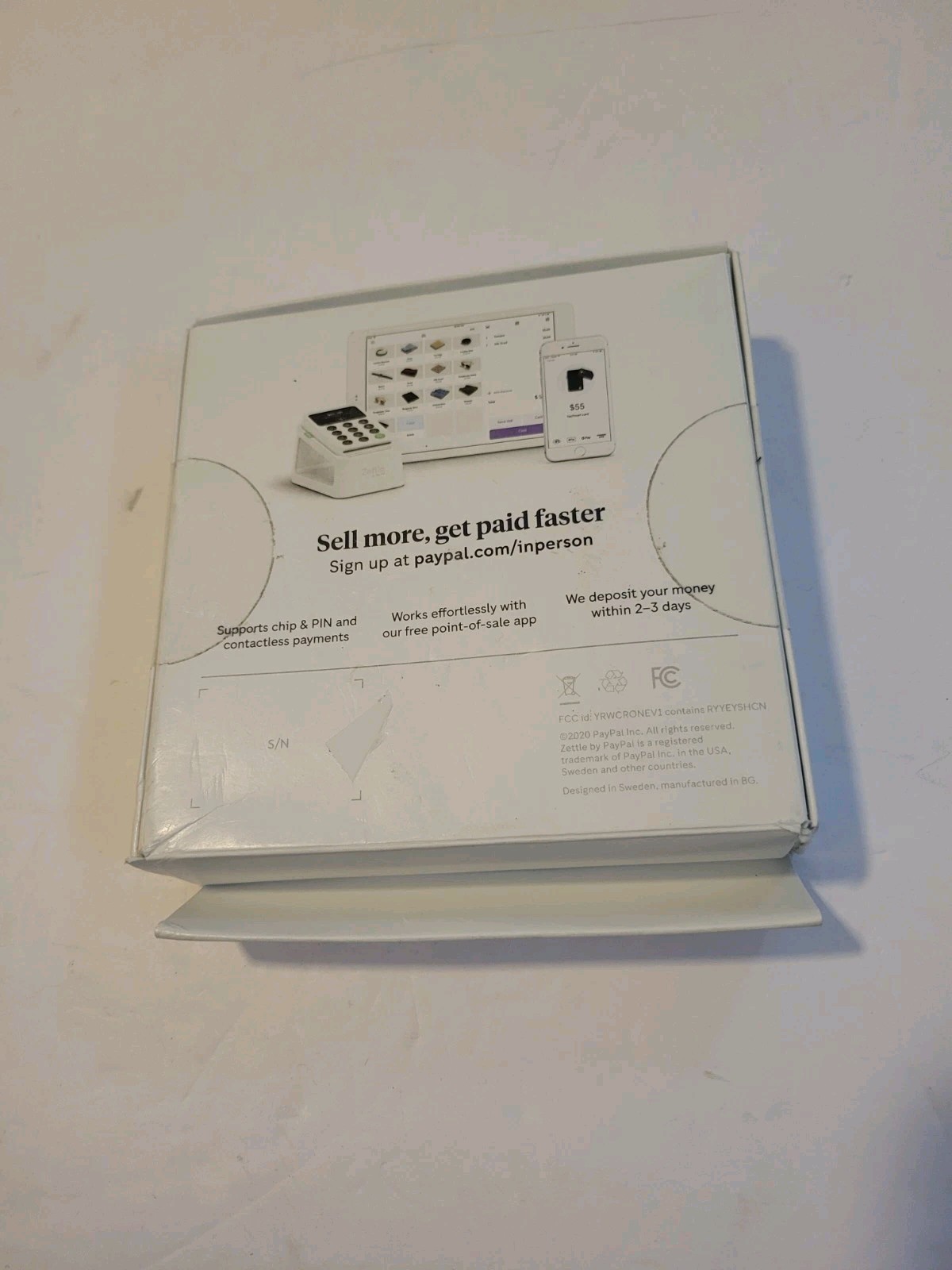 2020 Zettle Reader 2 White by PayPal | Contactless Chip & PIN | New Open Box