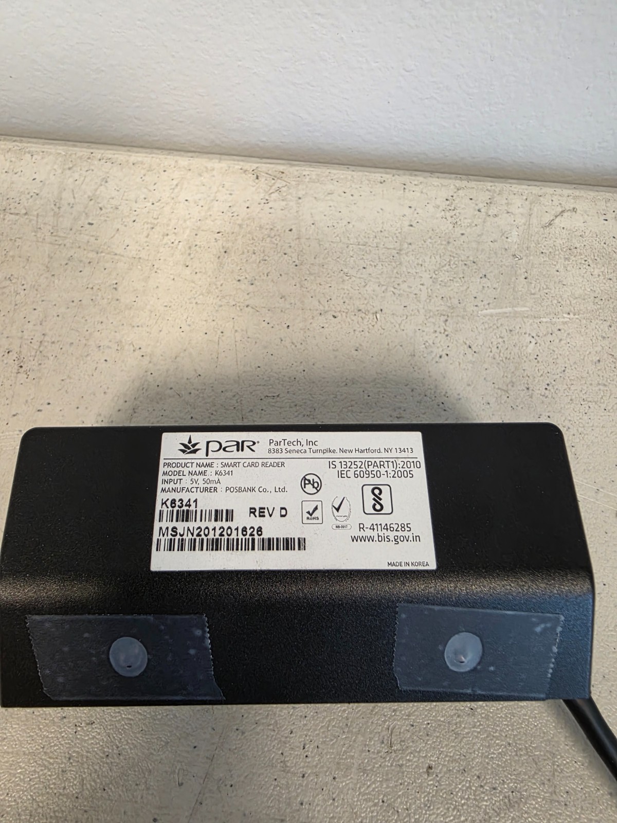ParTech Inc Smart Card Reader K6341 POS Card Reader