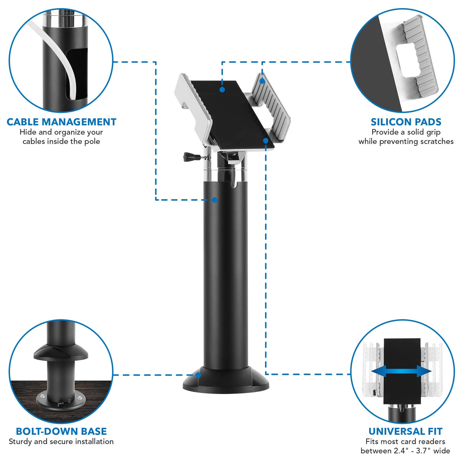 Mount-It! Universal Credit Card POS Terminal Stand