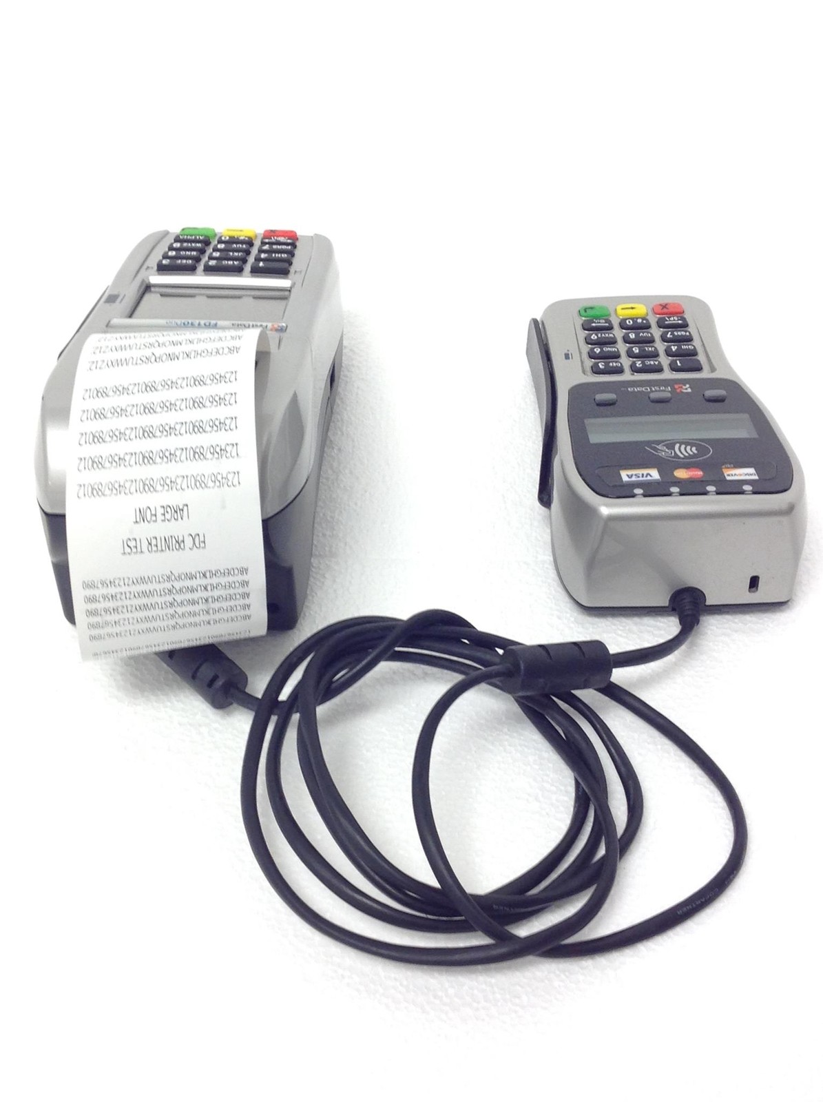 2x FIRST DATA FD130DUO Credit Card Machine w/ PinPad FD35 & Label Paper FREESHIP
