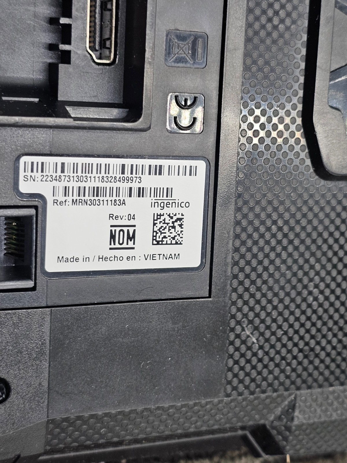 Ingenico Lane 8000 Credit Card Terminal Black MRN30910238A