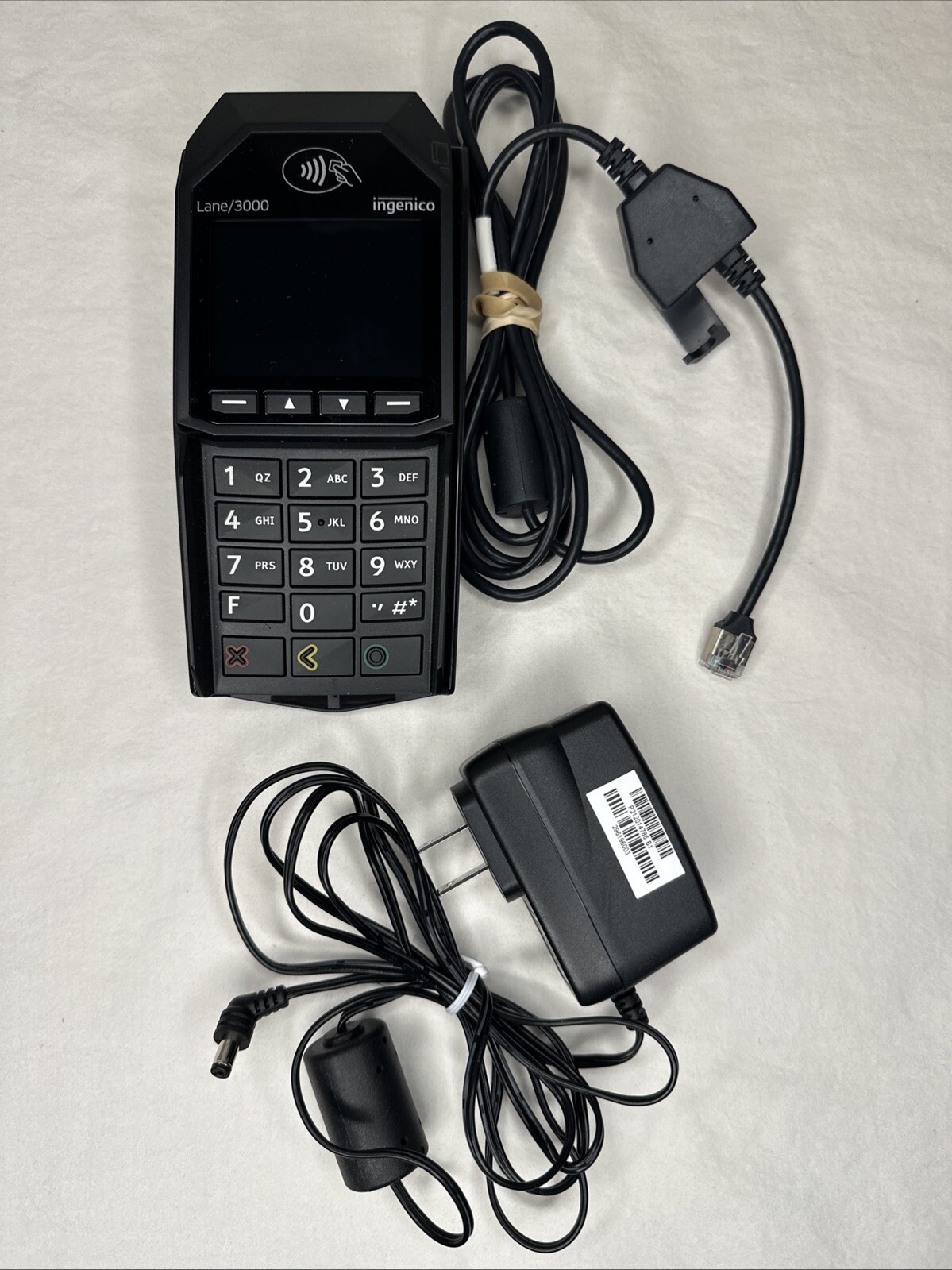 Ingenico Lane/3000 Payment Terminal Credit Card Touch POS w/charger +cable