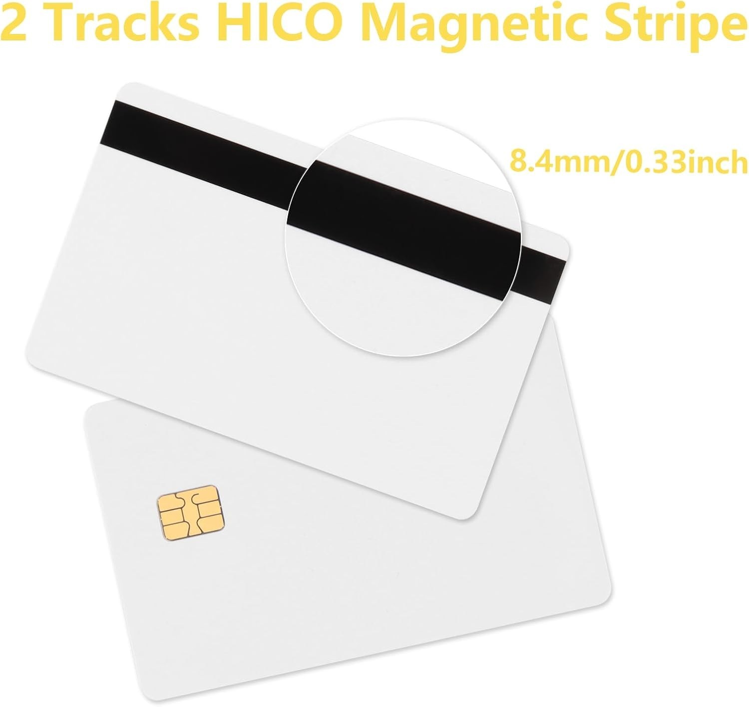 10 Pack Chip Cards Hico 2 Track Magnetic Stripe 8.4mm