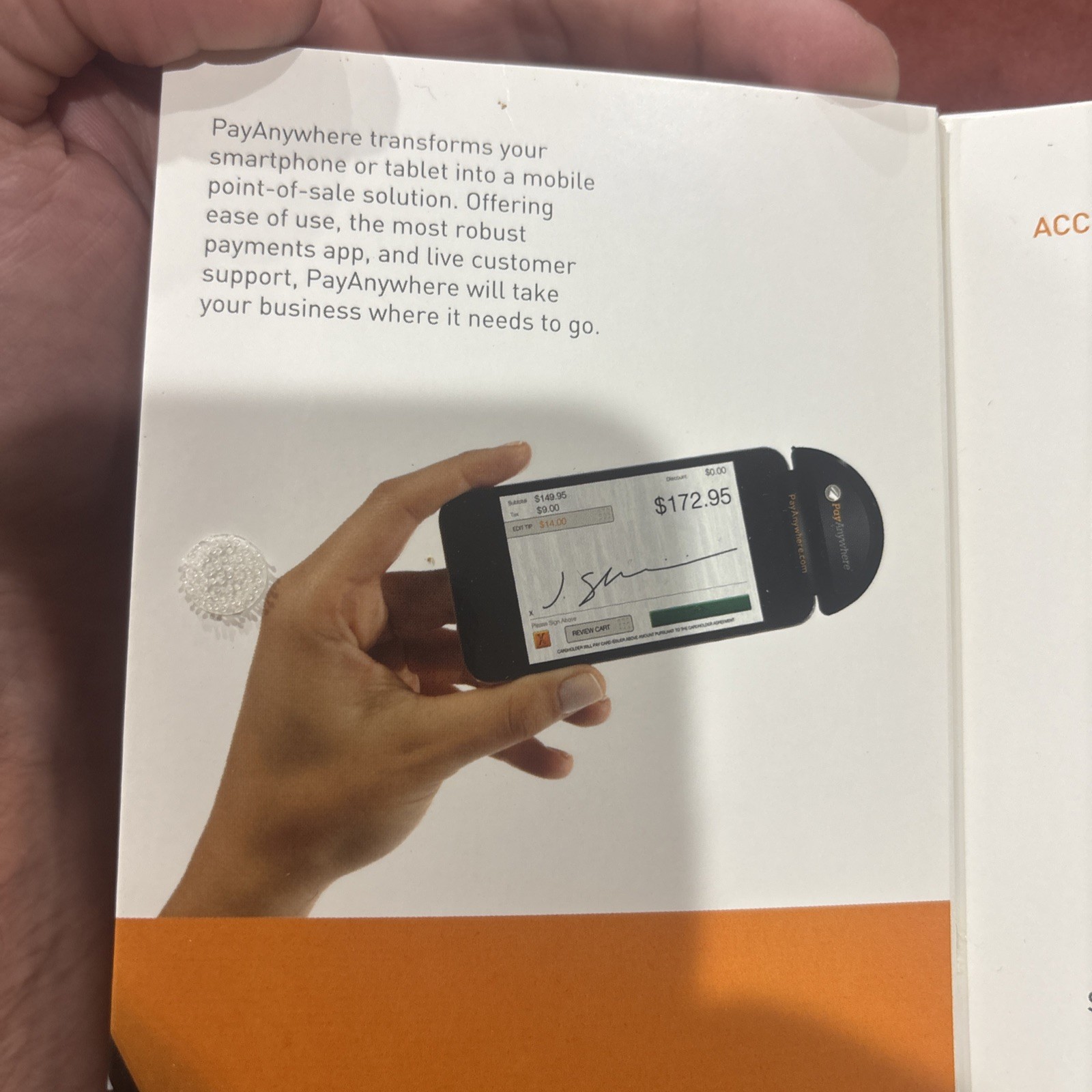 PayAnywhere Credit Card Swipe Reader English Espanol ios iPhone iPad Android