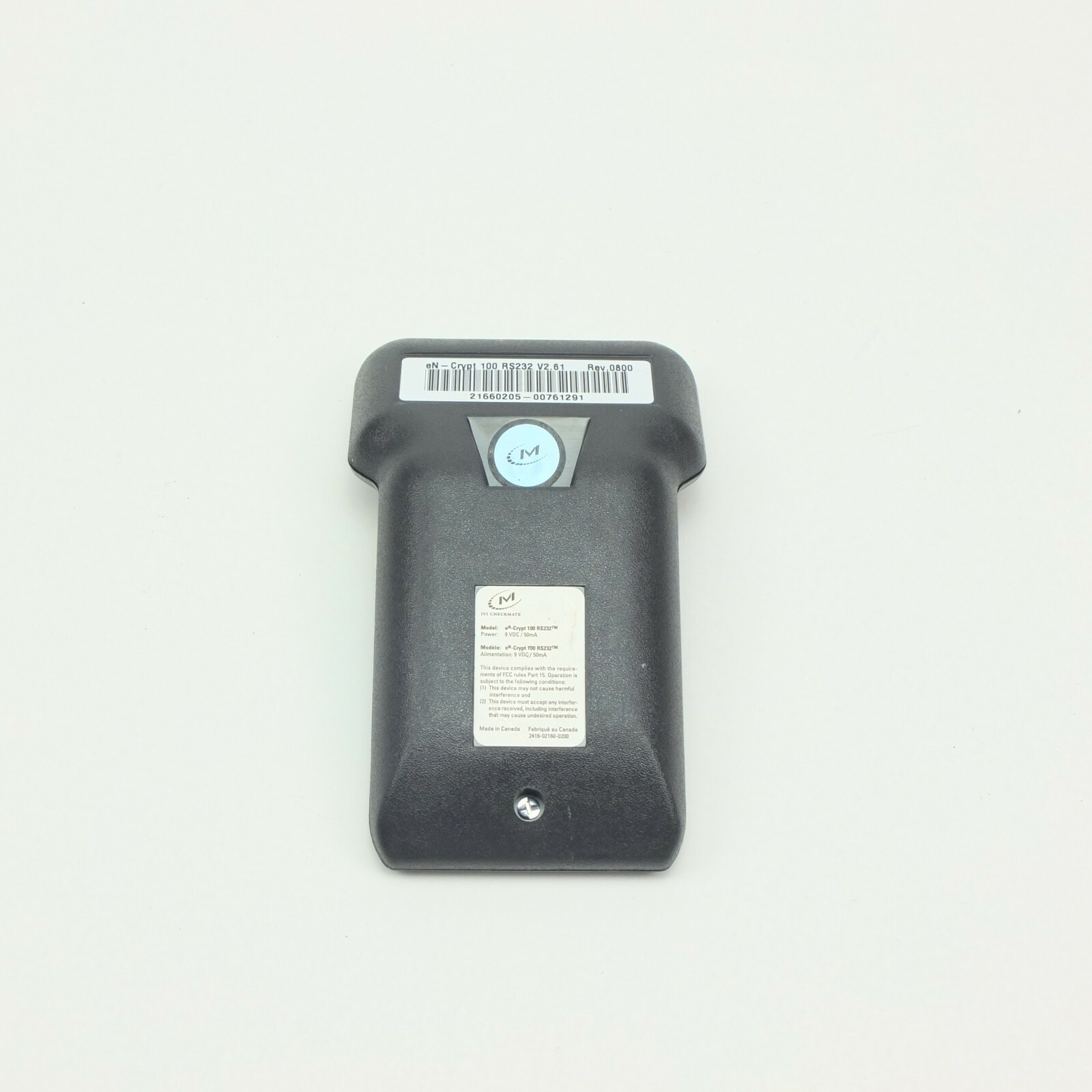 ivi checkmate eN-Crypt 100 RS232 V2.61 Retail POS Credit Card Pin Pad Untested