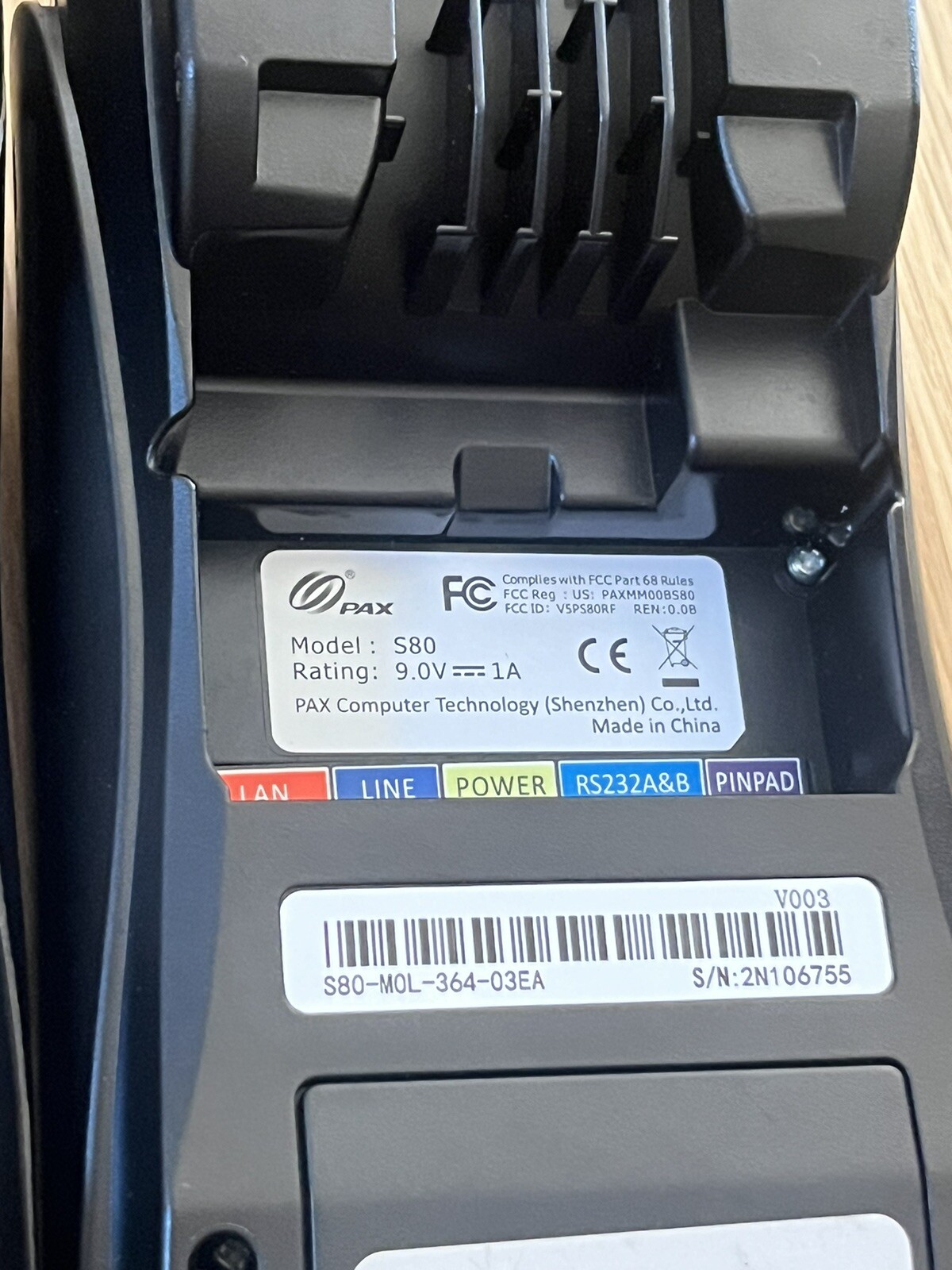 PAX S80 Credit Card Payment Terminals Lot Of 2 Clean Units Untested No Cords