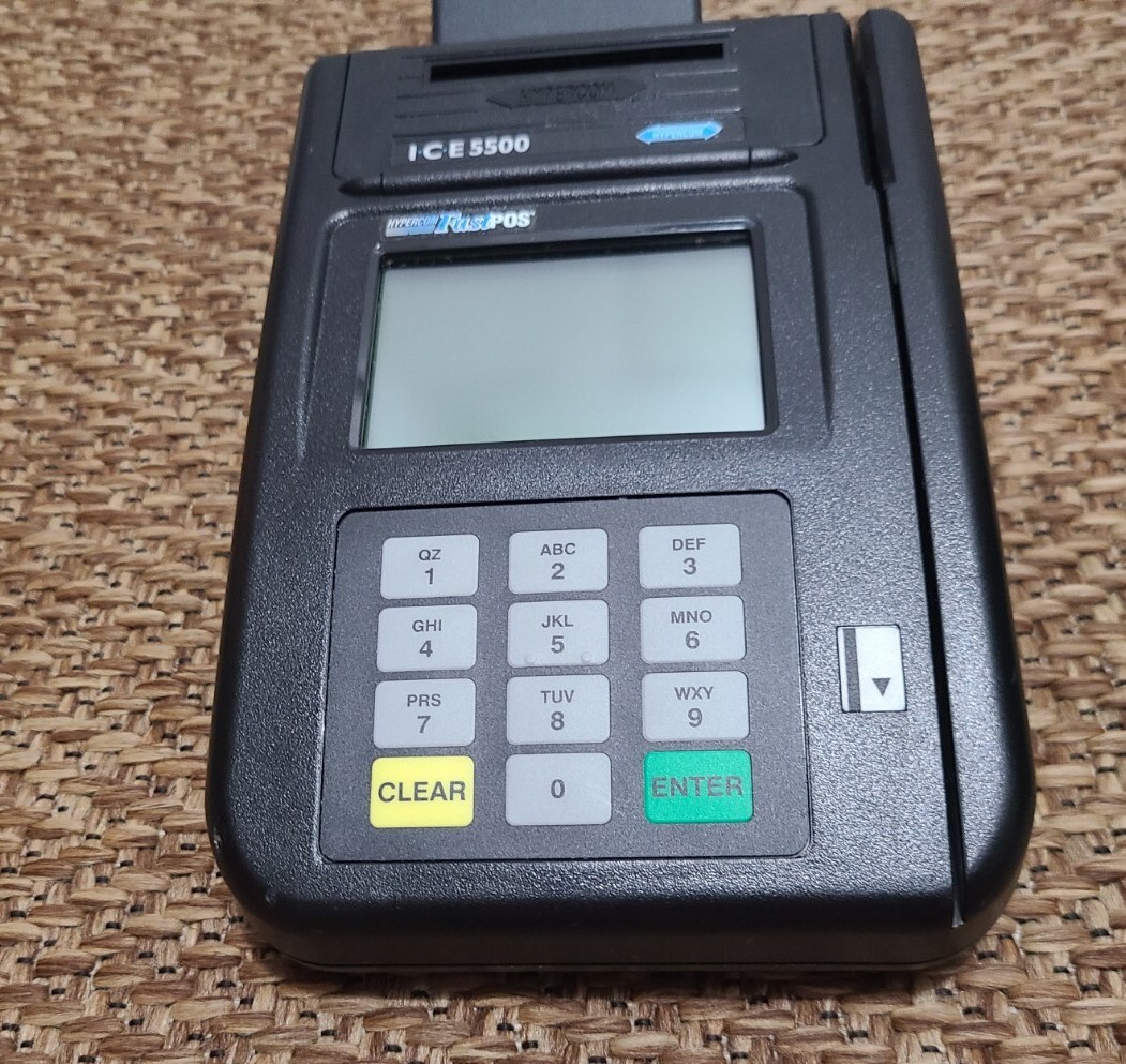 Lot Of 2 HYPERCOM T7 Plus & ICE 5500 Credit Card Machine