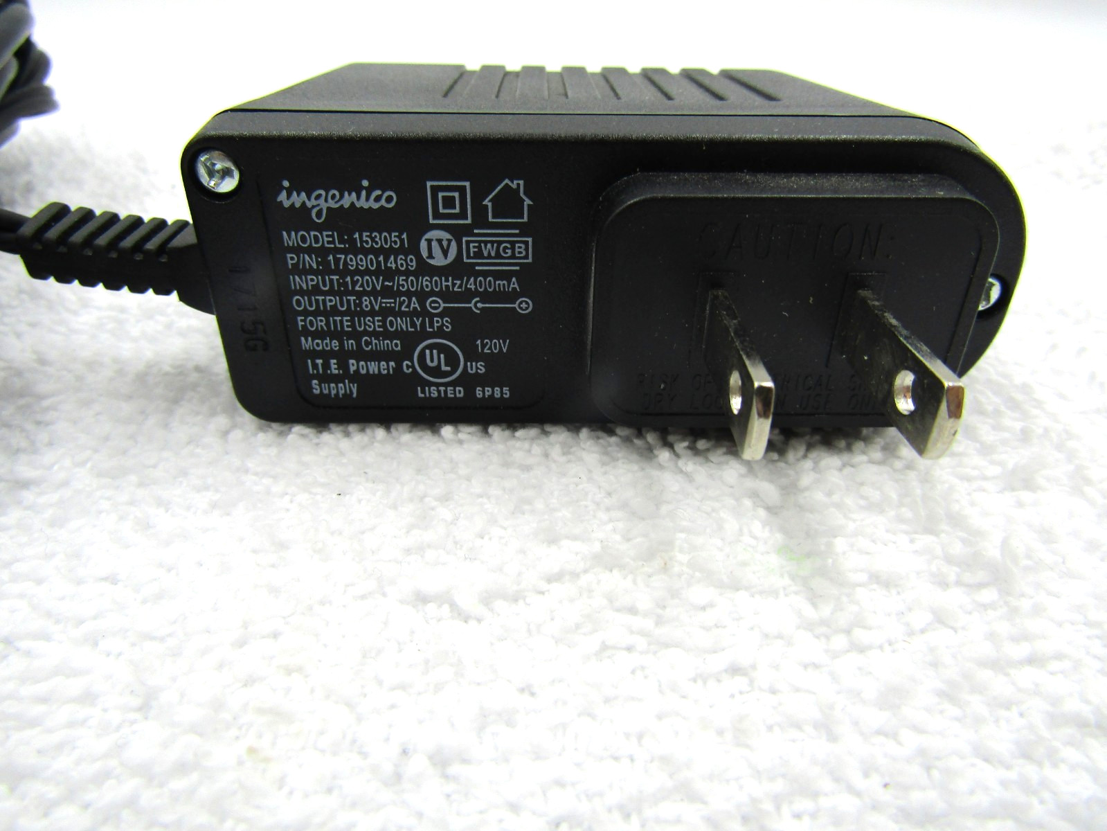 Ingenico AC/DC Adapter 179901469, Model 153051, for use in Ingenico iPP320/350