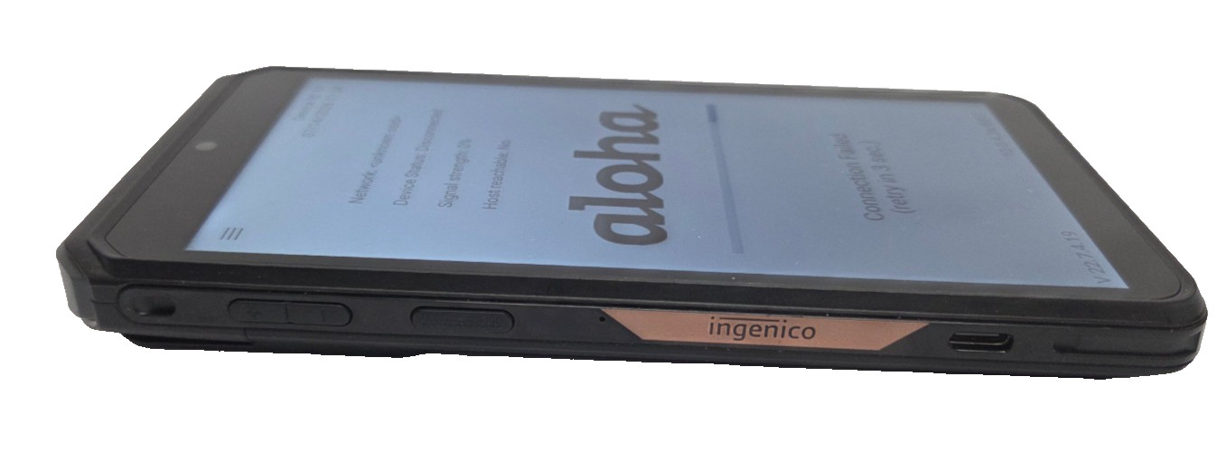 Excellent (Refurb?) Ingenico AXIUM EX8000 Mobile POS + Case, Aloha NCR ONLY
