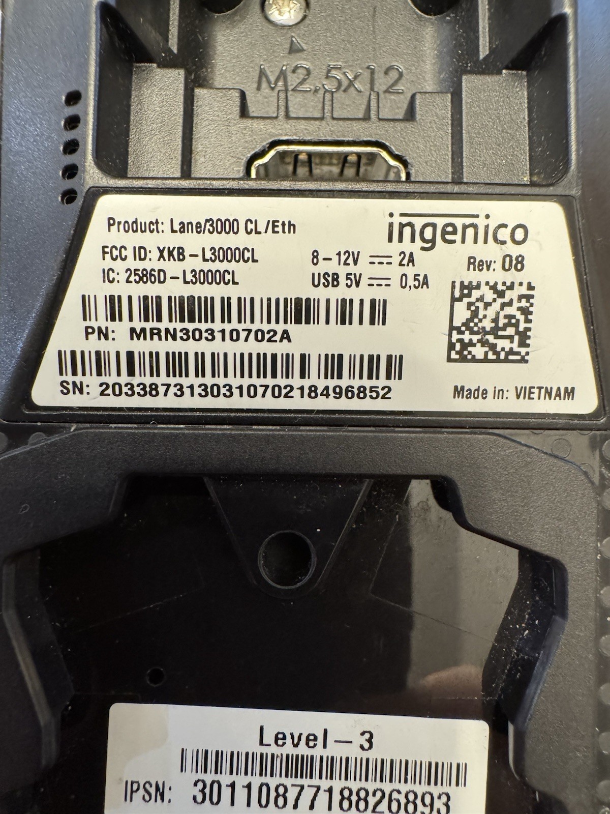INGENICO Lane-3000 ETH – Used / Freedom Pay Encryption Pre Owned Untested