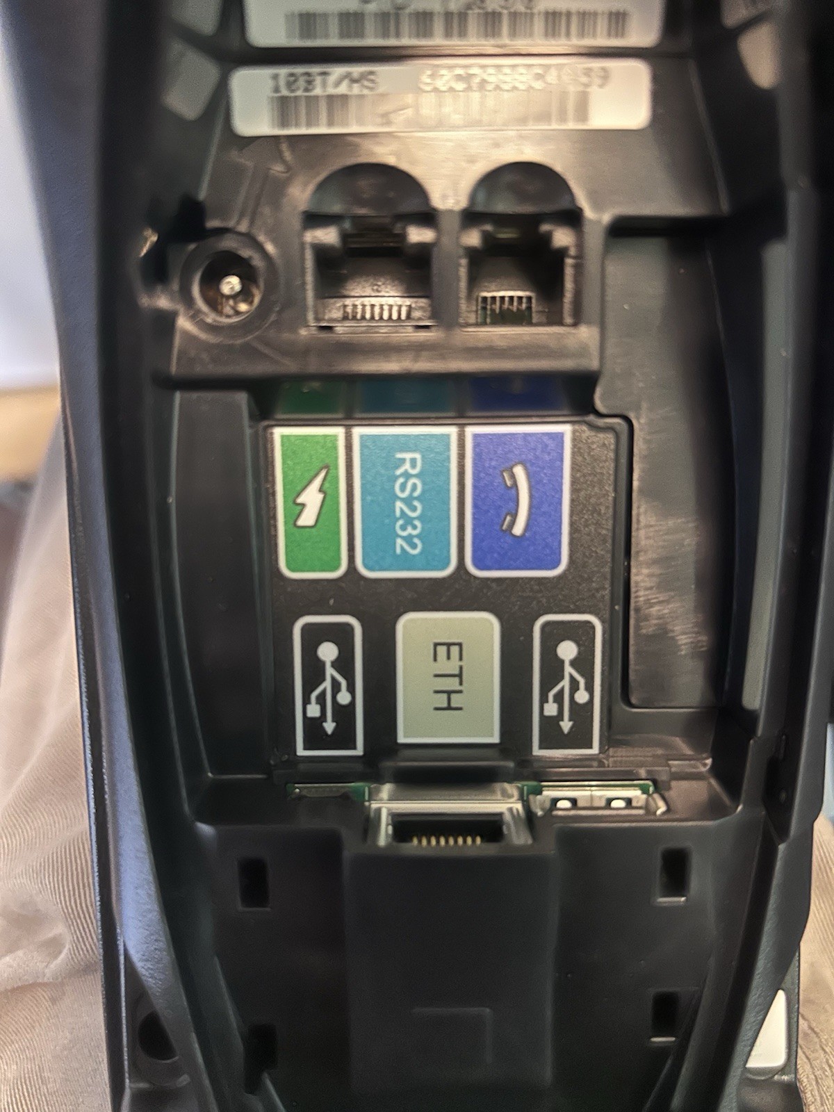 VERIFONE VX520 Tri Cable For Cat6 Ethernet & Landline, AC Adaptor Plug-In Back