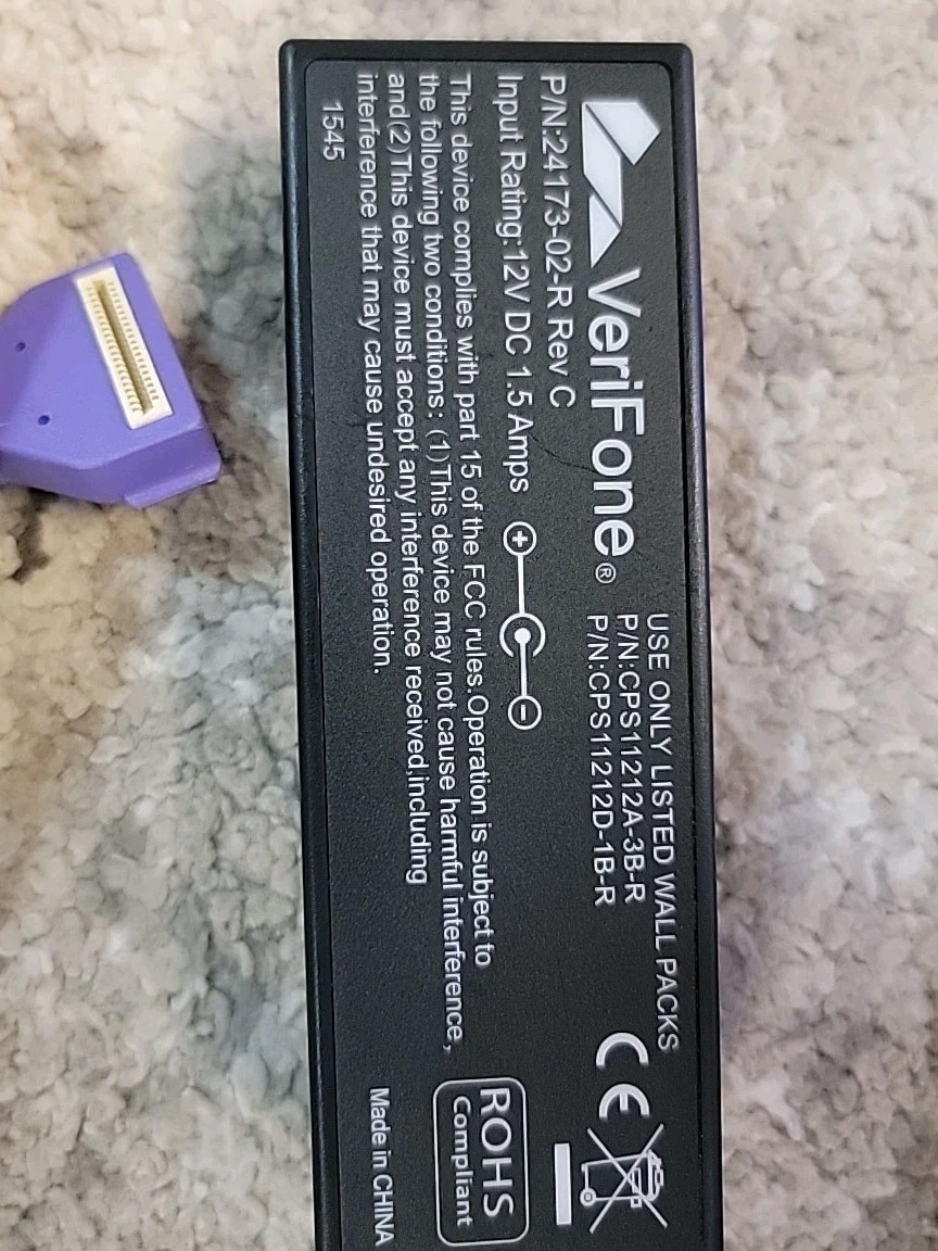 24173-02-R Verifone Purple Multiport Ethernet Switch Cable with AC Adapter (M1)