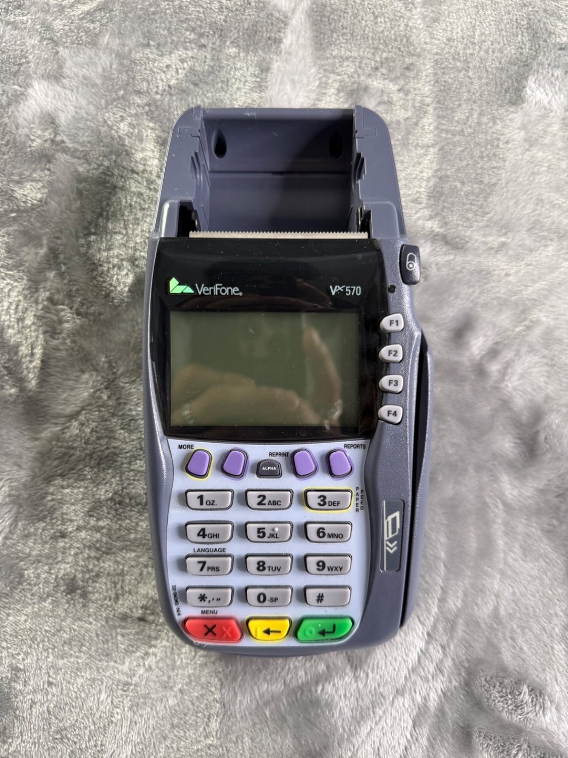 VeriFone VX570 Credit Card Terminal M267-050-04-NAA POS Machine Printer Gray