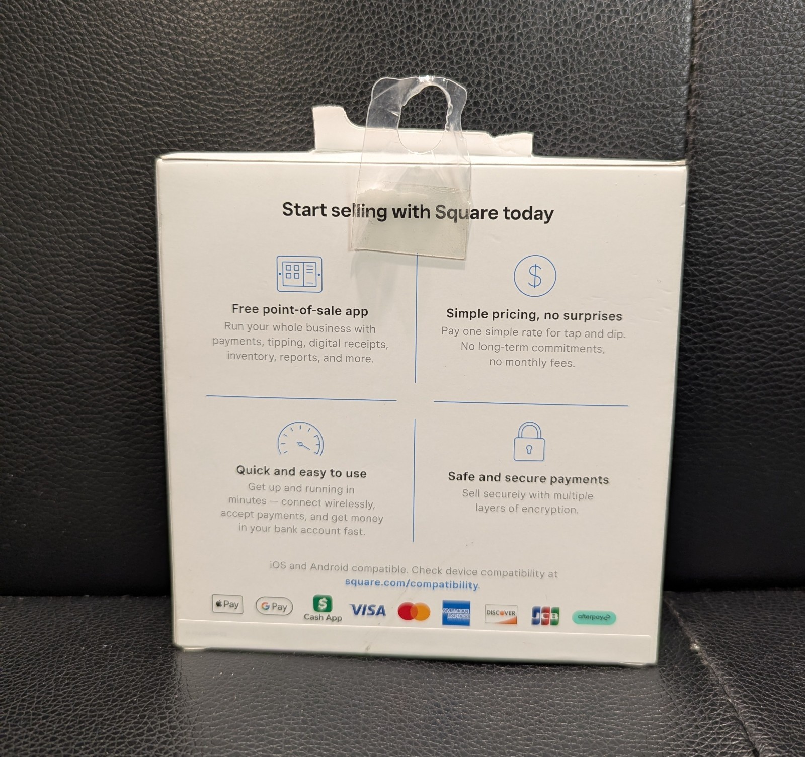 Square 2nd Generation White Portable Wireless Contactless and Chip Card Reader !