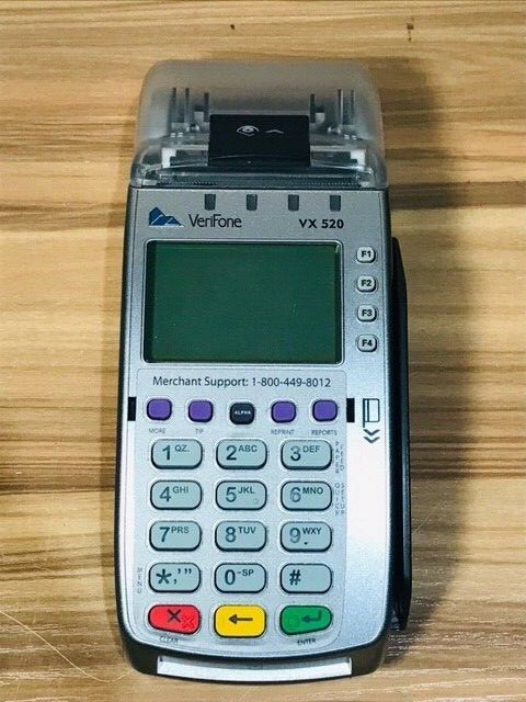 VERIFONE VX520 KEYPAD TERMINAL W/ACCESSORIES–TESTED(READ THE FULL DESCRIPTION)
