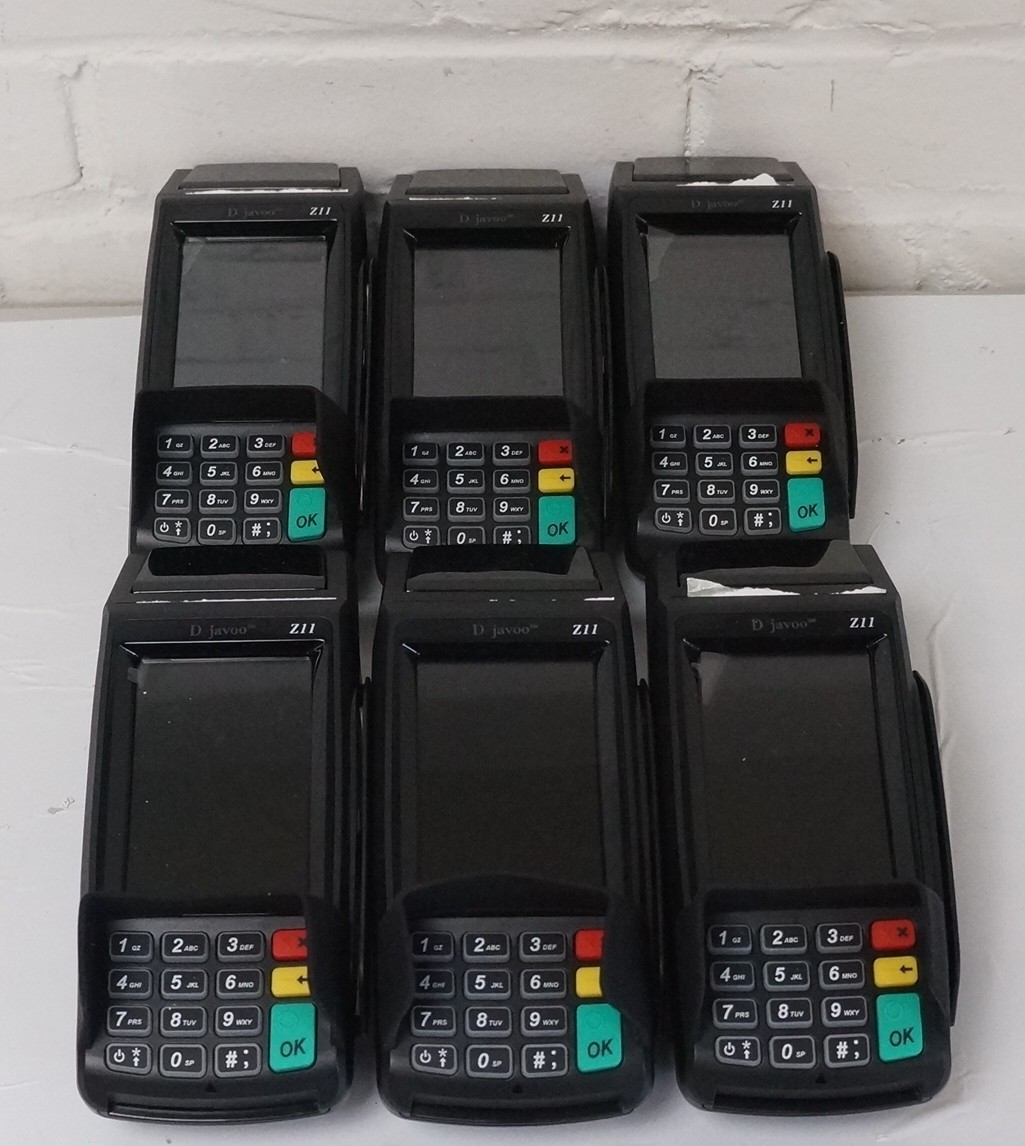 Wholesale Lot of 6 Dejavoo Z11 Credit Card Payment Terminals POS Untested