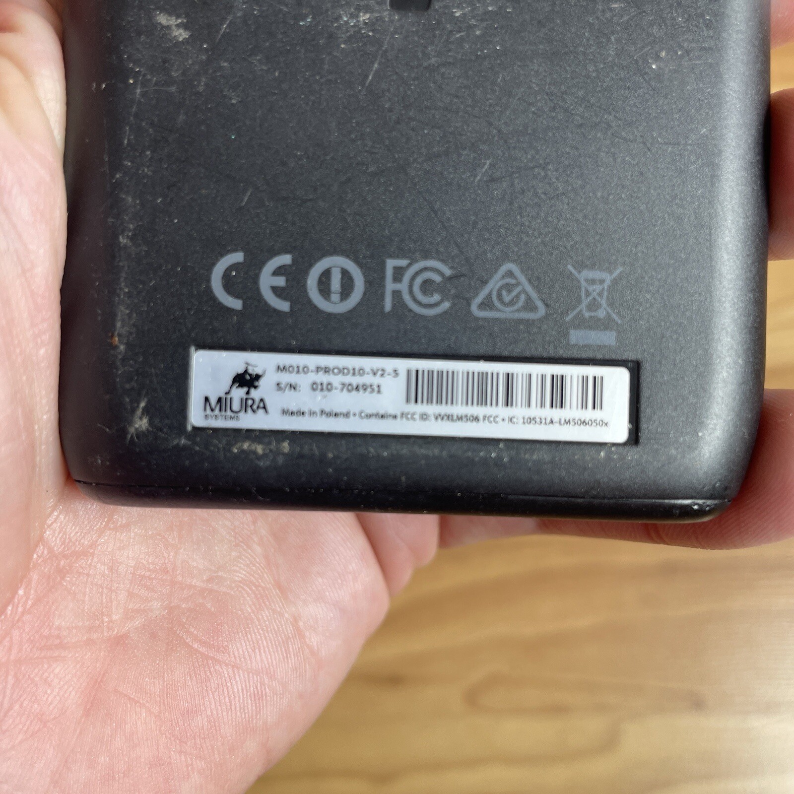 Paypal Chip Card Reader Contactless Enabled M010-PROD10-V2-5 AS IS FOR PARTS