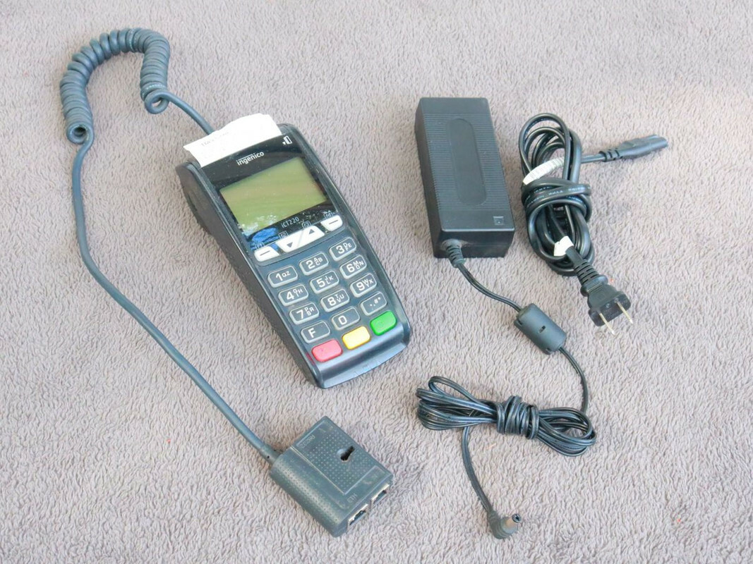 Credit Card Terminal Ingenico ICT220 Emv Chip Reader with Power Cord HI