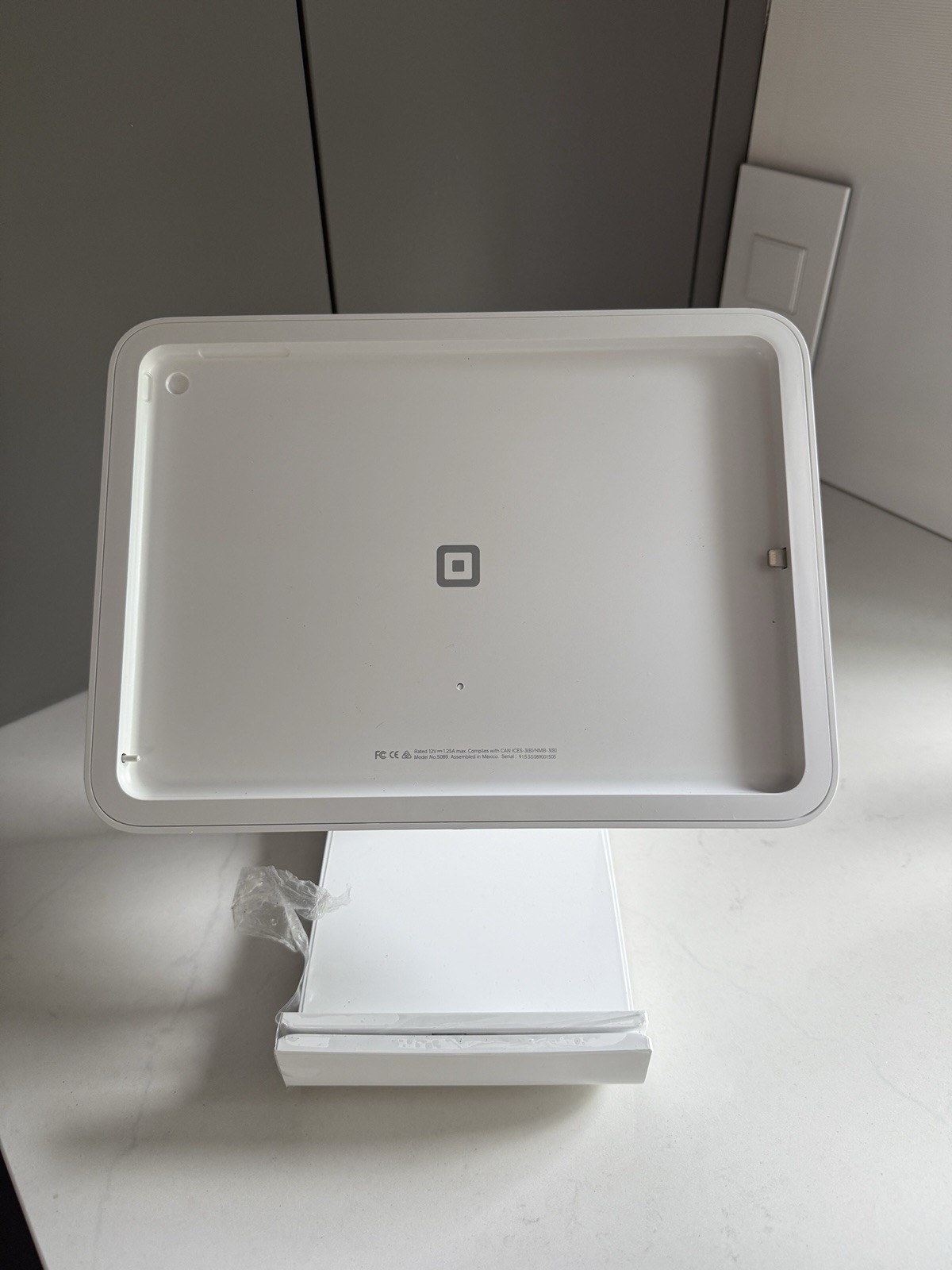 Square POS iPad System Tablet Monitor Stand Terminal Base & Cords,No Card Reader