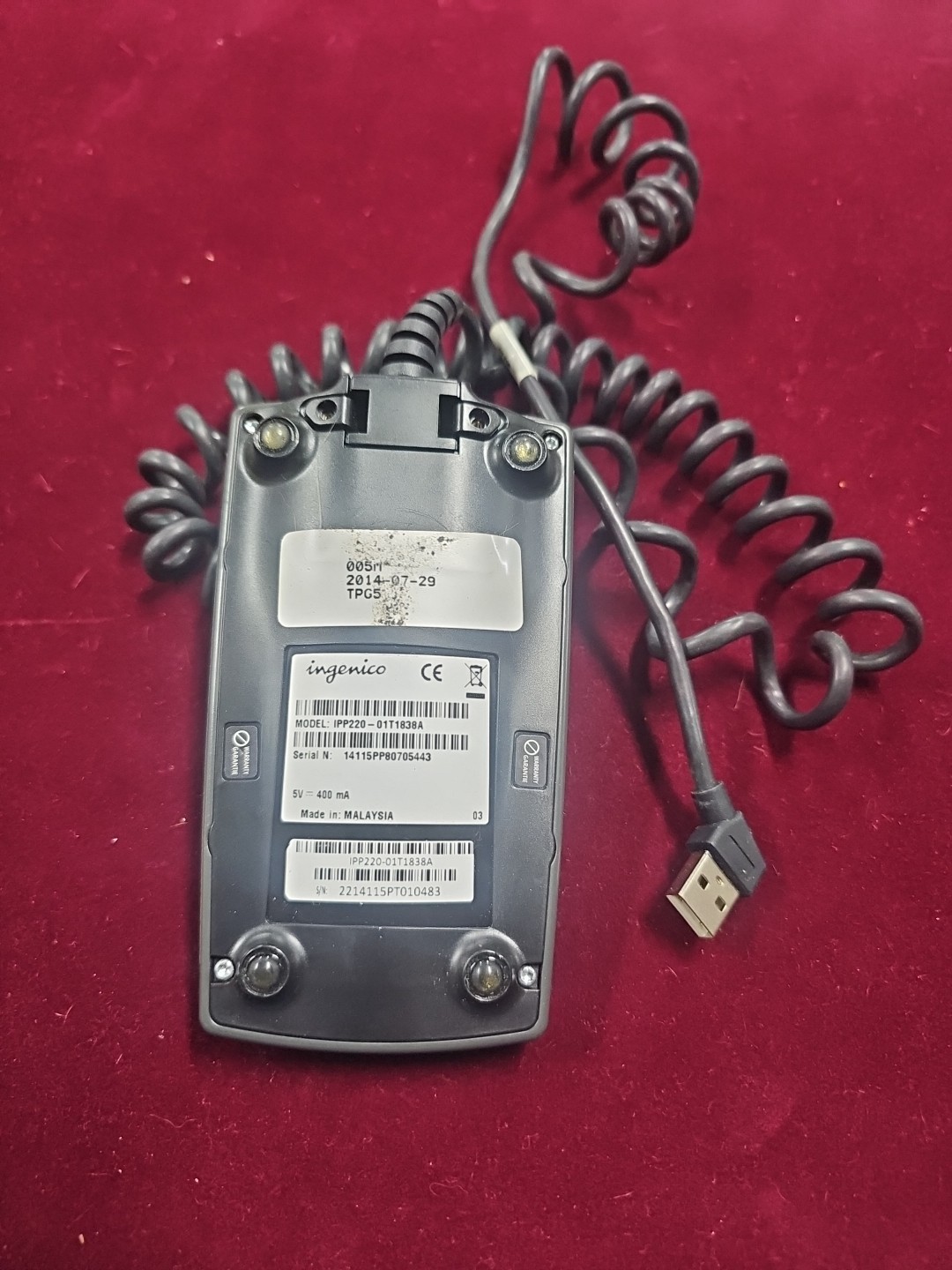 Ingenico iPP220 Payment Terminal With Cord