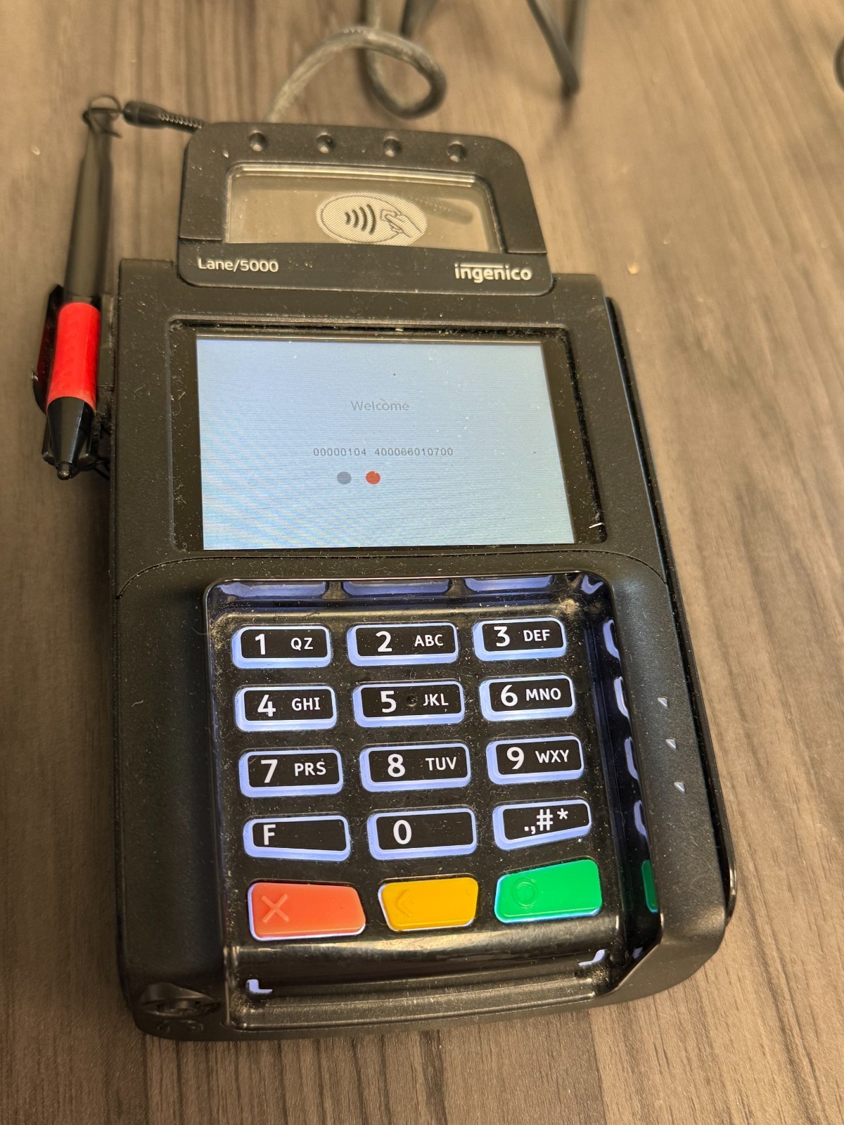 Ingenico Lane/5000 Credit Card Terminal POS LAN500-USSCNO24