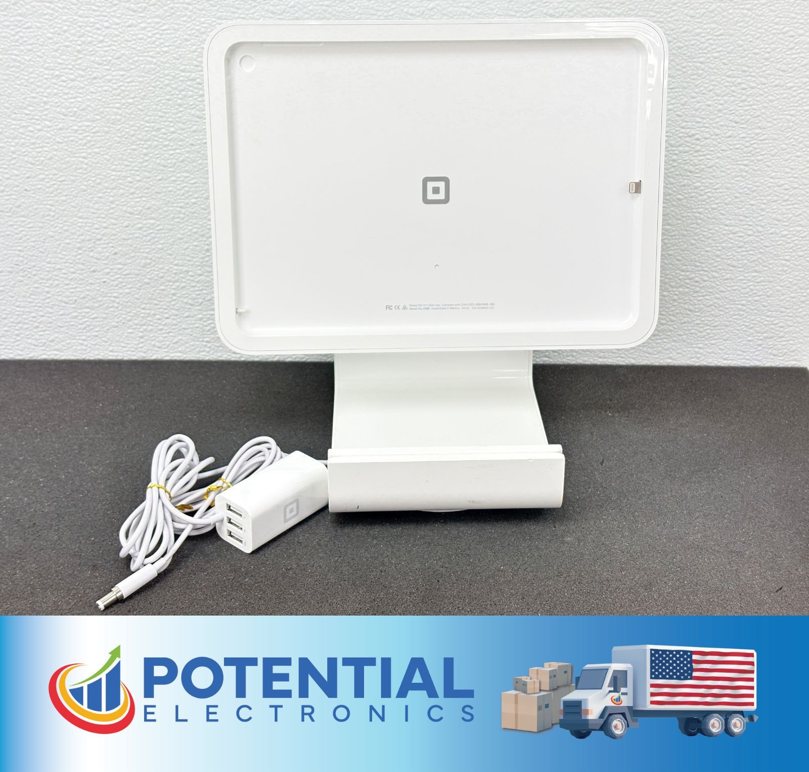 Pre Owned | Square S089 POS Terminal Countertop Dock w Pwr Adptr – for 9.7″ IPAD
