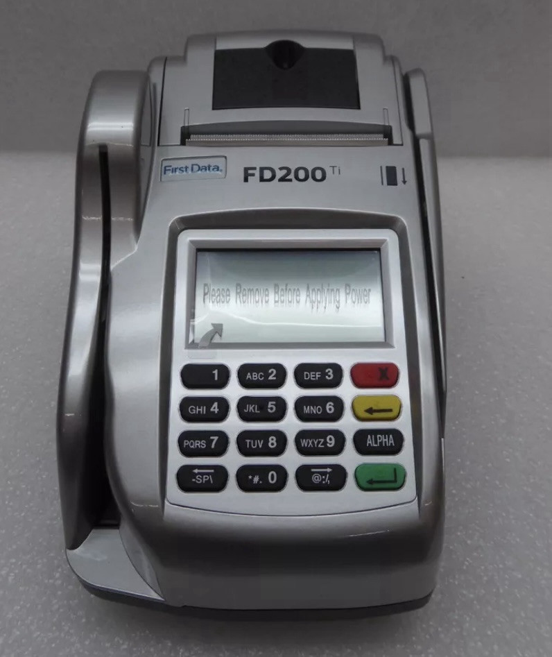 First Data FD200ti Touch Screen Credit Card Terminal