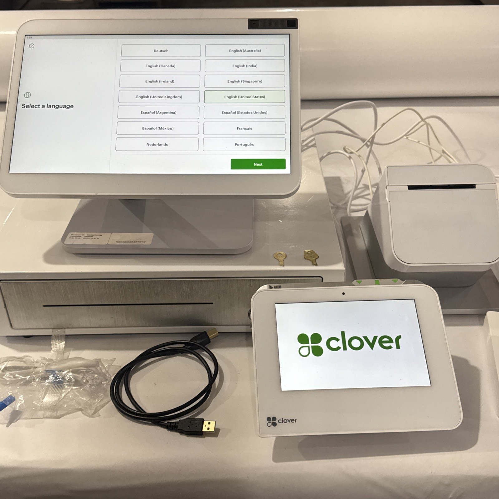 CLOVER POS System S503 C503 P500 H500 Terminal Printer Register Scanner