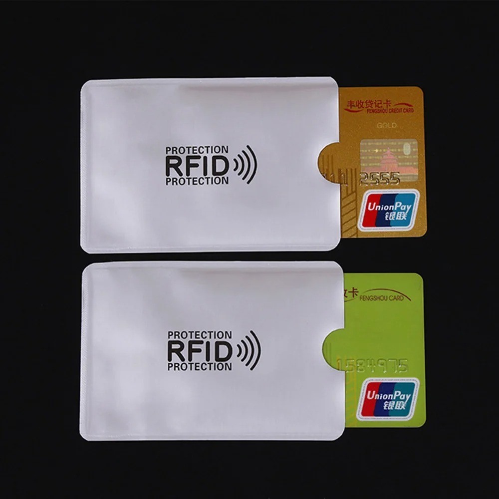 10Pcs Anti-Scan Card Sleeve Anti-Magnetic Anti-Theft anti RFID/NFC Scanning Alum