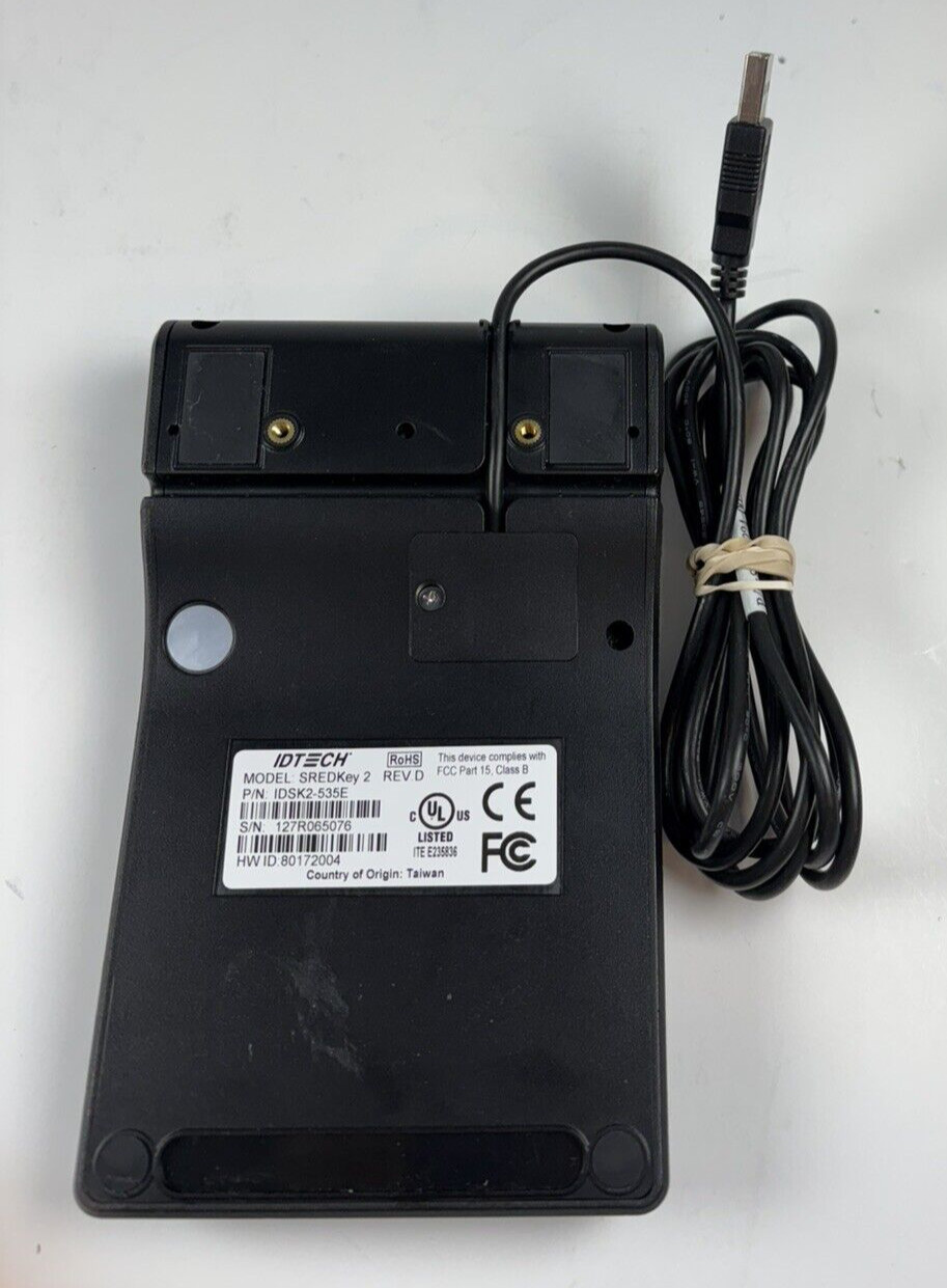 ID TECH SREDKey 2 IDSK2-534E USB 10-Key Keypad with MagStripe Reader
